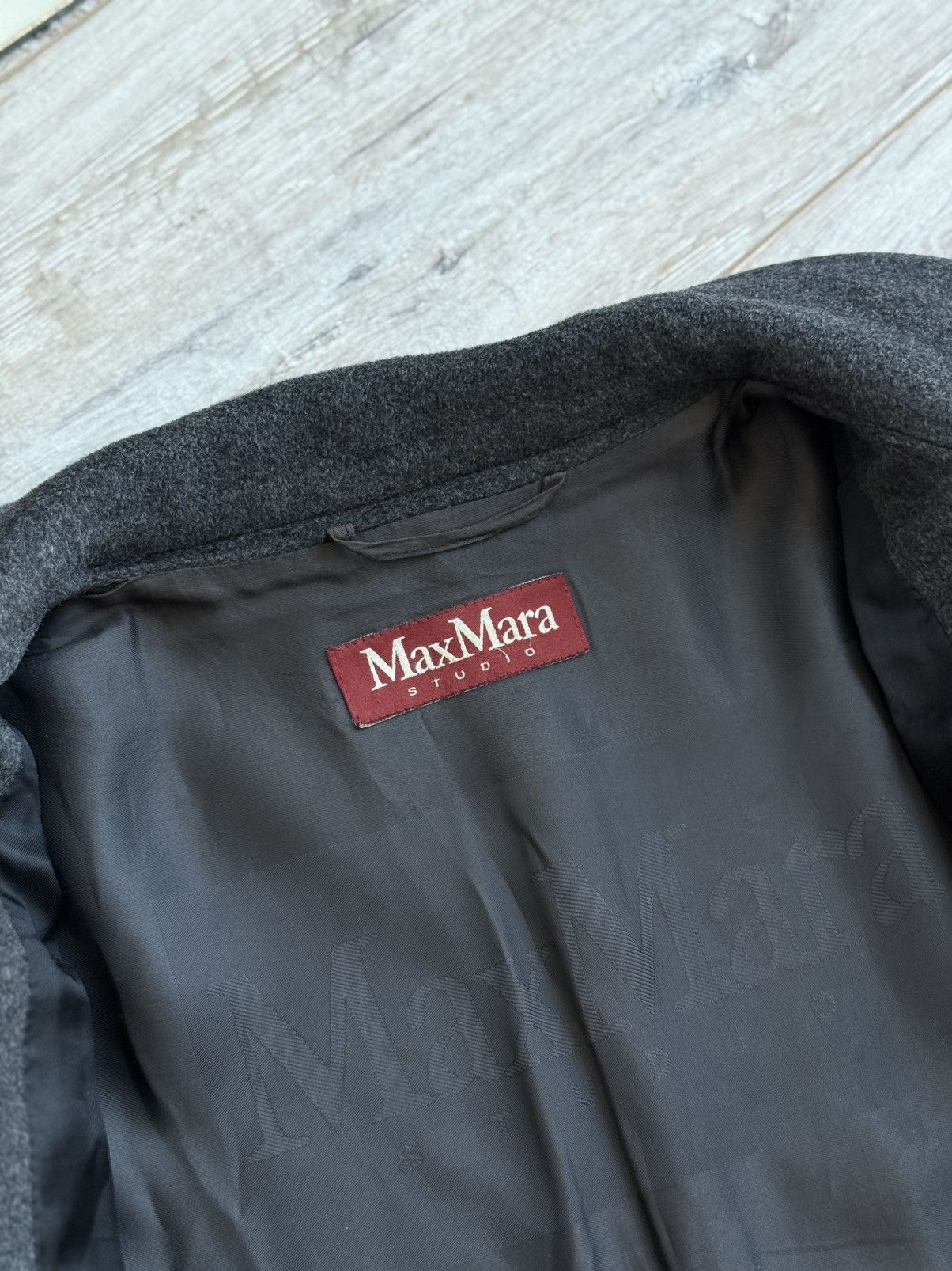 Max Mara Max Mara Studio Gray Virgin Wool Coat Tailored Mid Length Size XS / US 0-2 / IT 36-38 - 11 Thumbnail