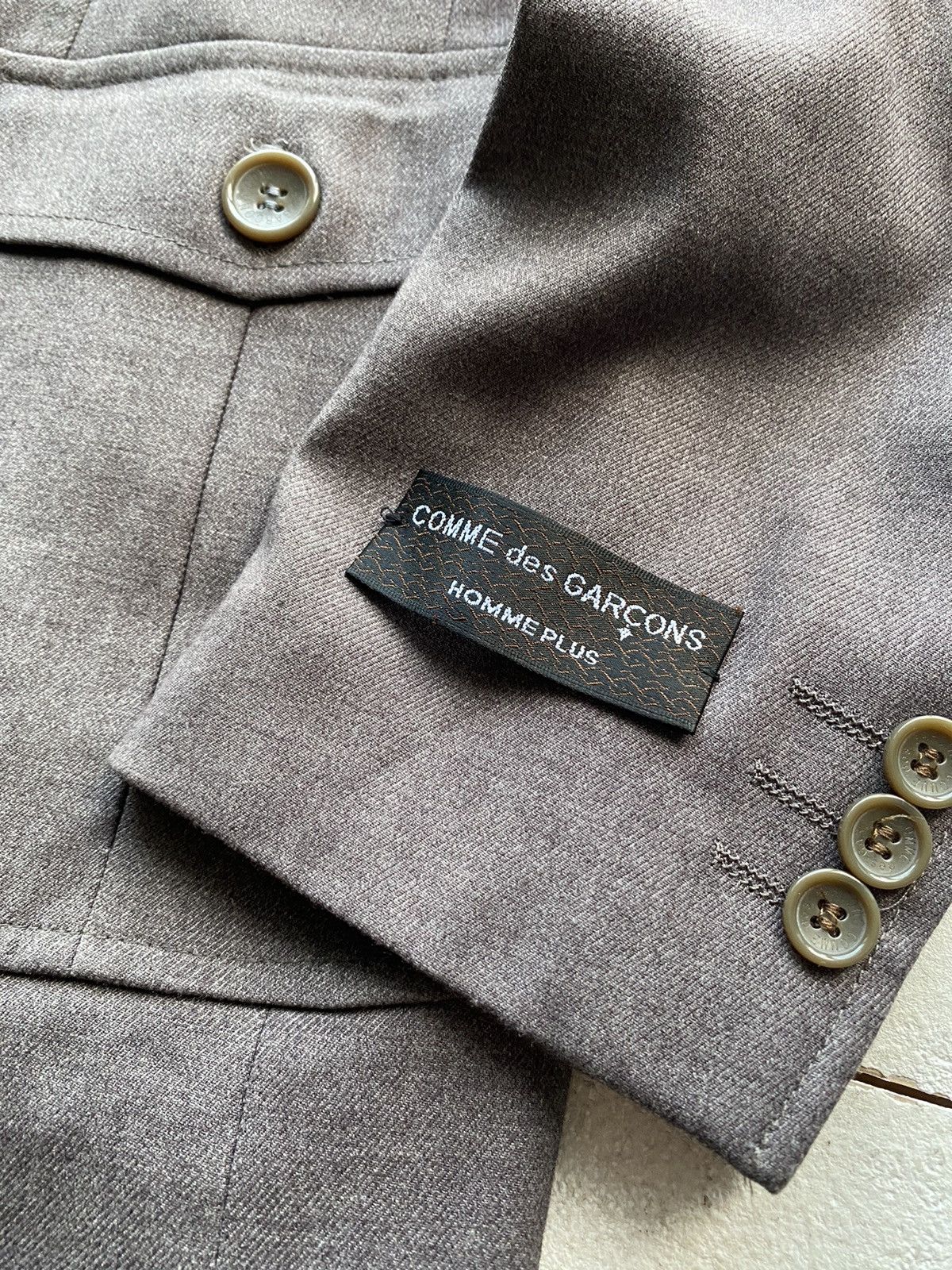 Comme des Garcons × Japanese Brand × Vintage Comme des Garcons Japanese Grey Mens 48 Blazer France Made Size 48R - 3 Thumbnail
