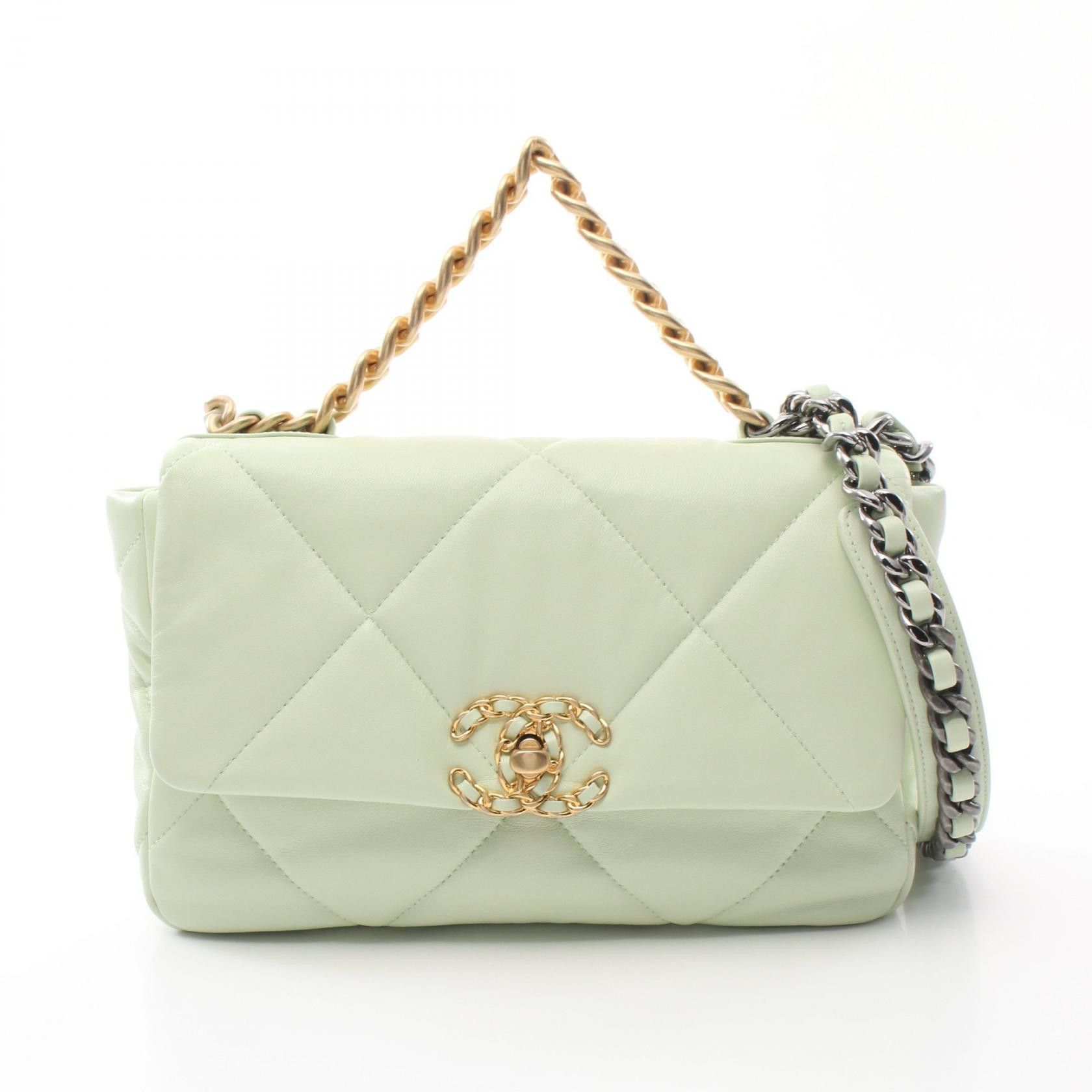 Chanel Chanel 19 Matelassé Lambskin Shoulder Bag Leather