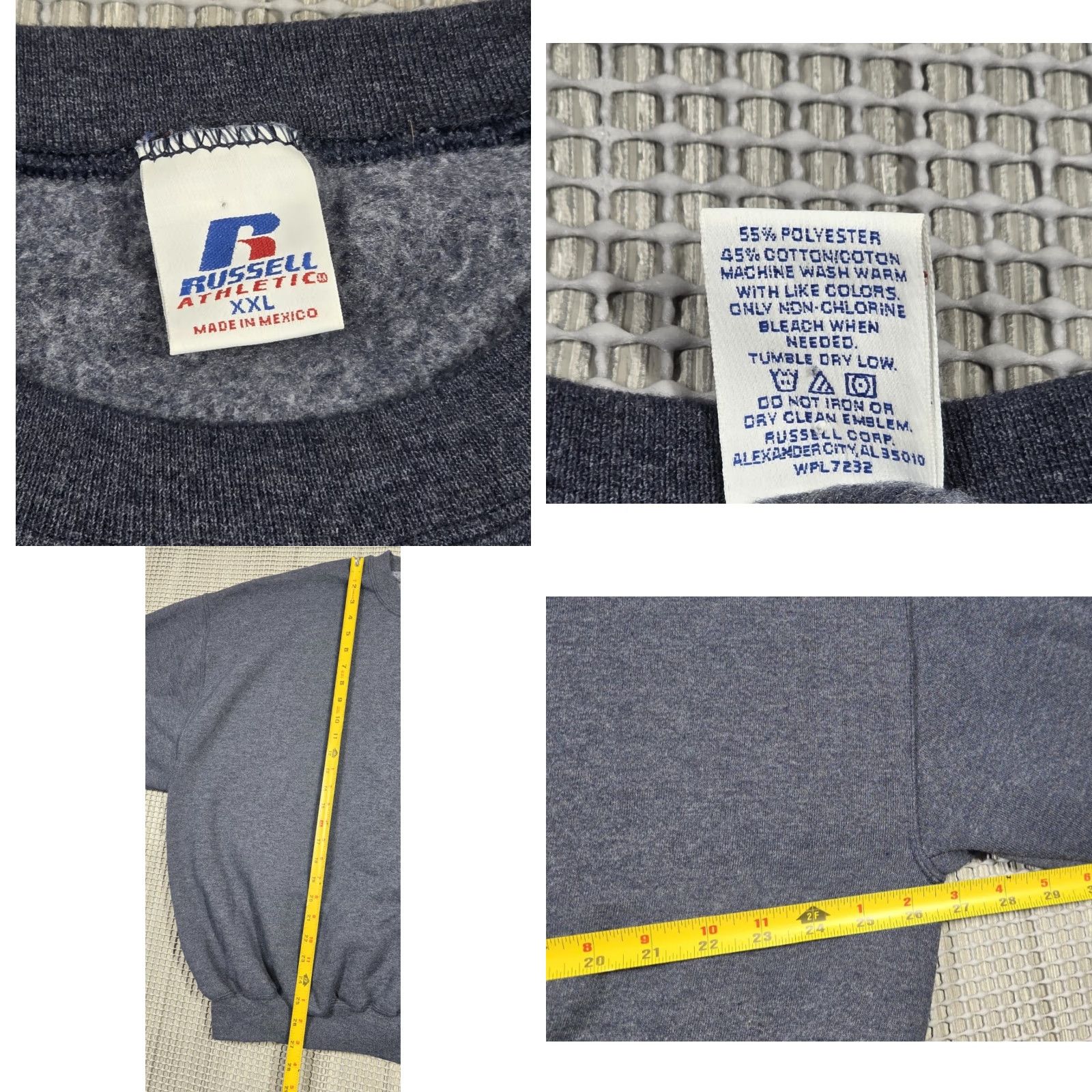Russell Athletic VINTAGE Russell Athletic Sweatshirt Crew Neck Long Sleeve Mens 2XL Blue Heather crewneck 90s Logo Size US XXL / EU 58 / 5 - 8 Thumbnail