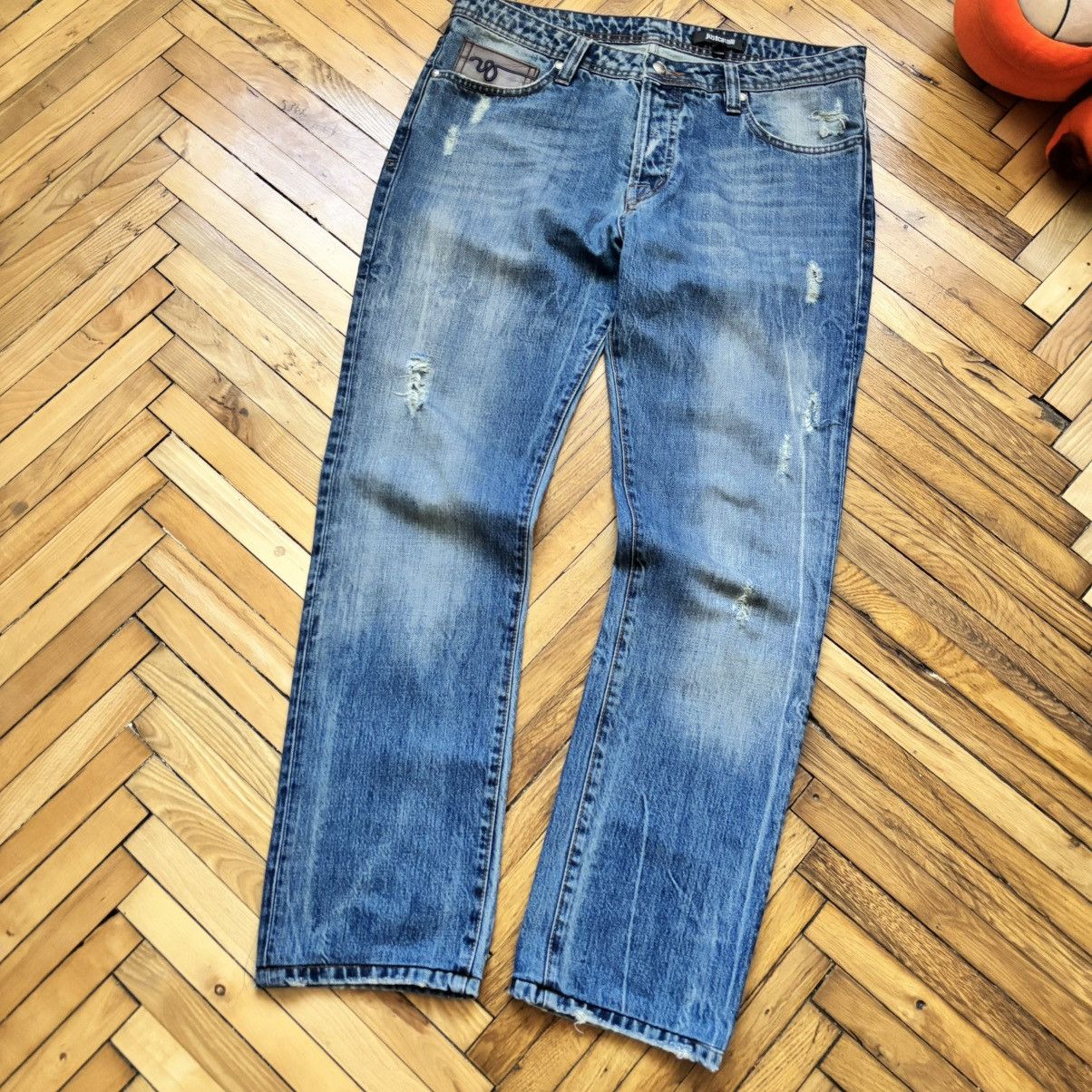 Just Cavalli Vintage Distressed Shadow Wash Just Cavalli Straight Jeans Size US 32 / EU 48 - 2 Thumbnail