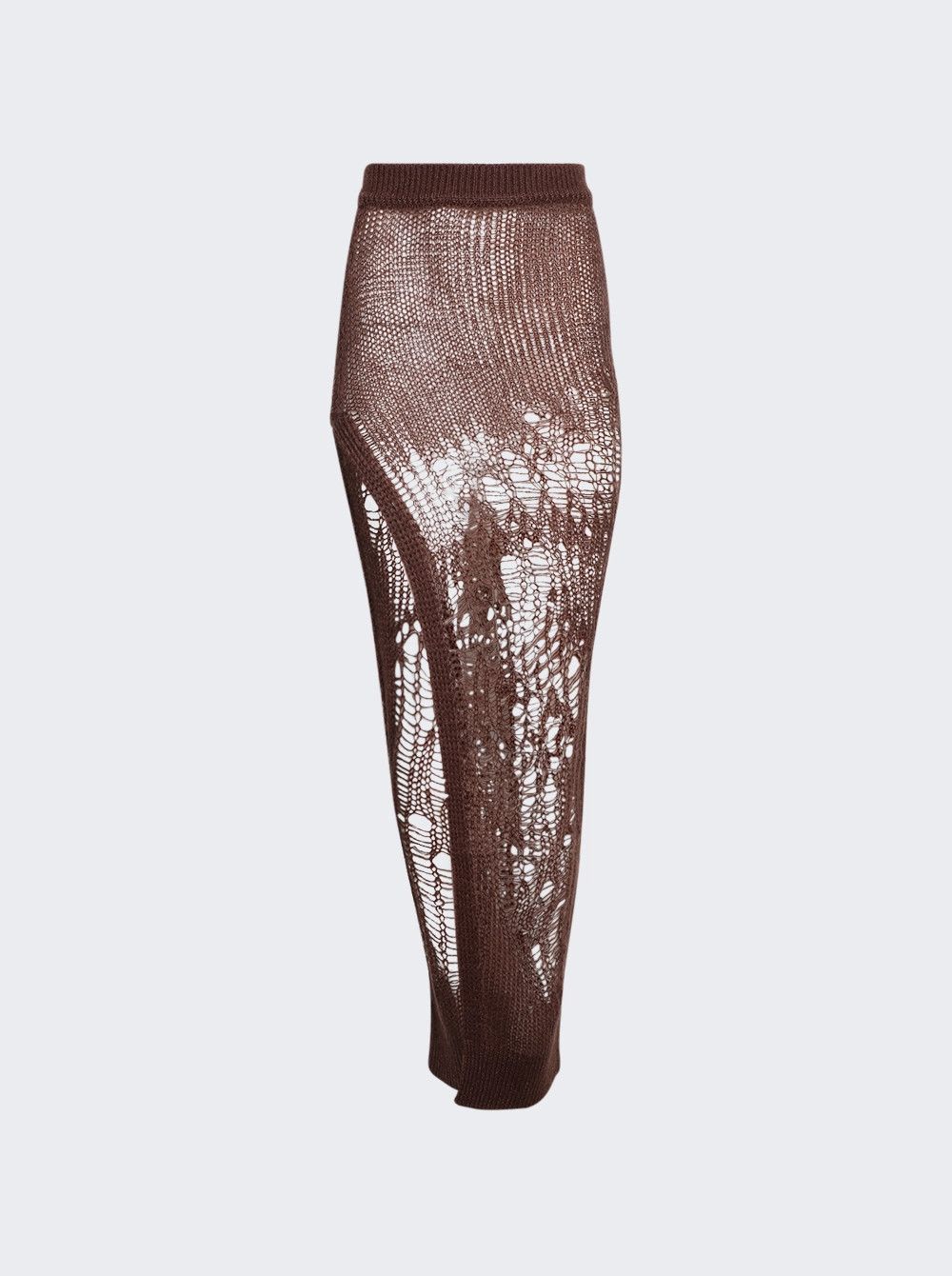 Rick Owens o1mle0426 Spider Ziggy Skirt in Brown Size 32" / US 10 / IT 46 - 1 Thumbnail