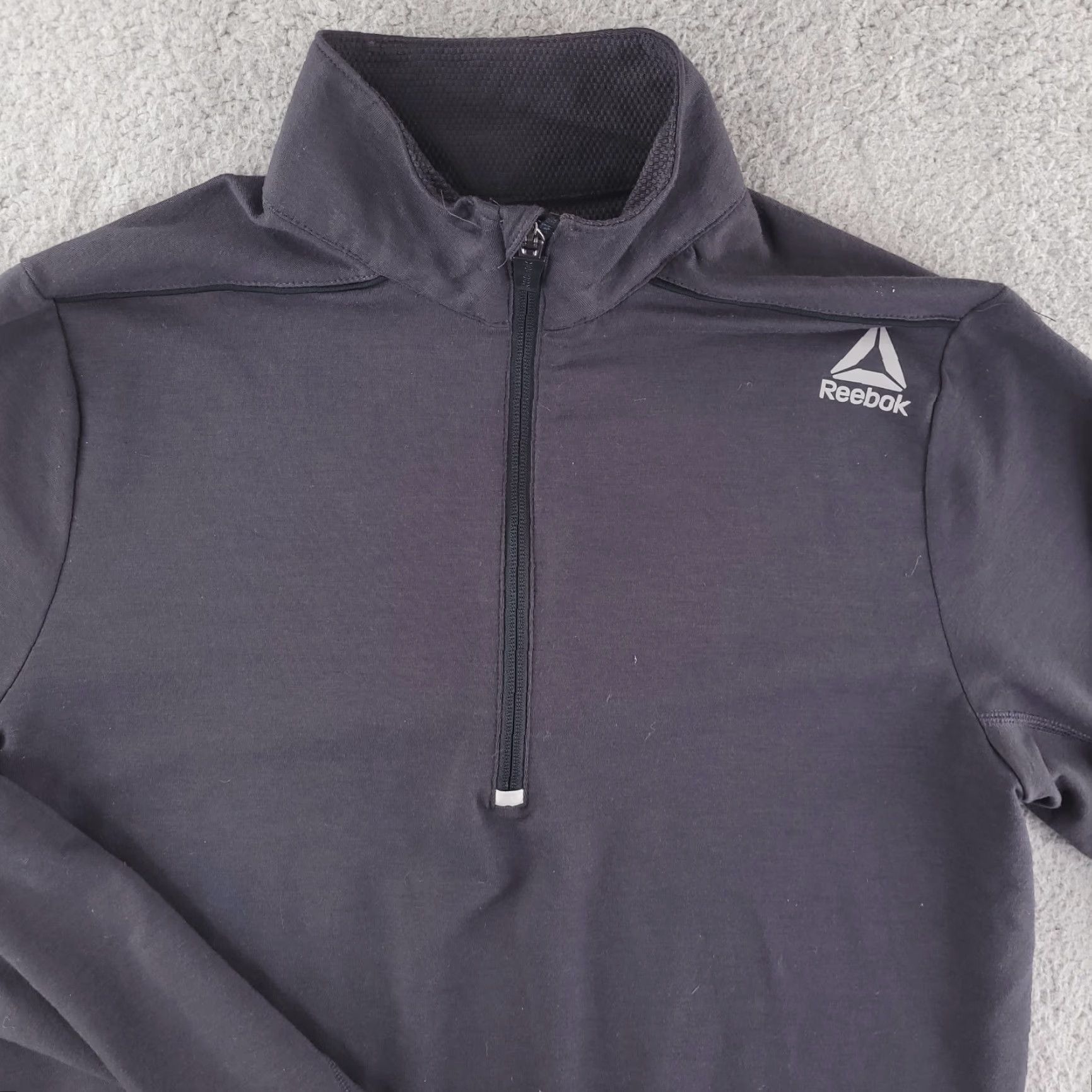 Reebok Reebok Sweater Mens Small Black Quarter Zip Running CrossFit Solid 1/2 Zip Pullover Size US S / EU 44-46 / 1 - 4 Thumbnail