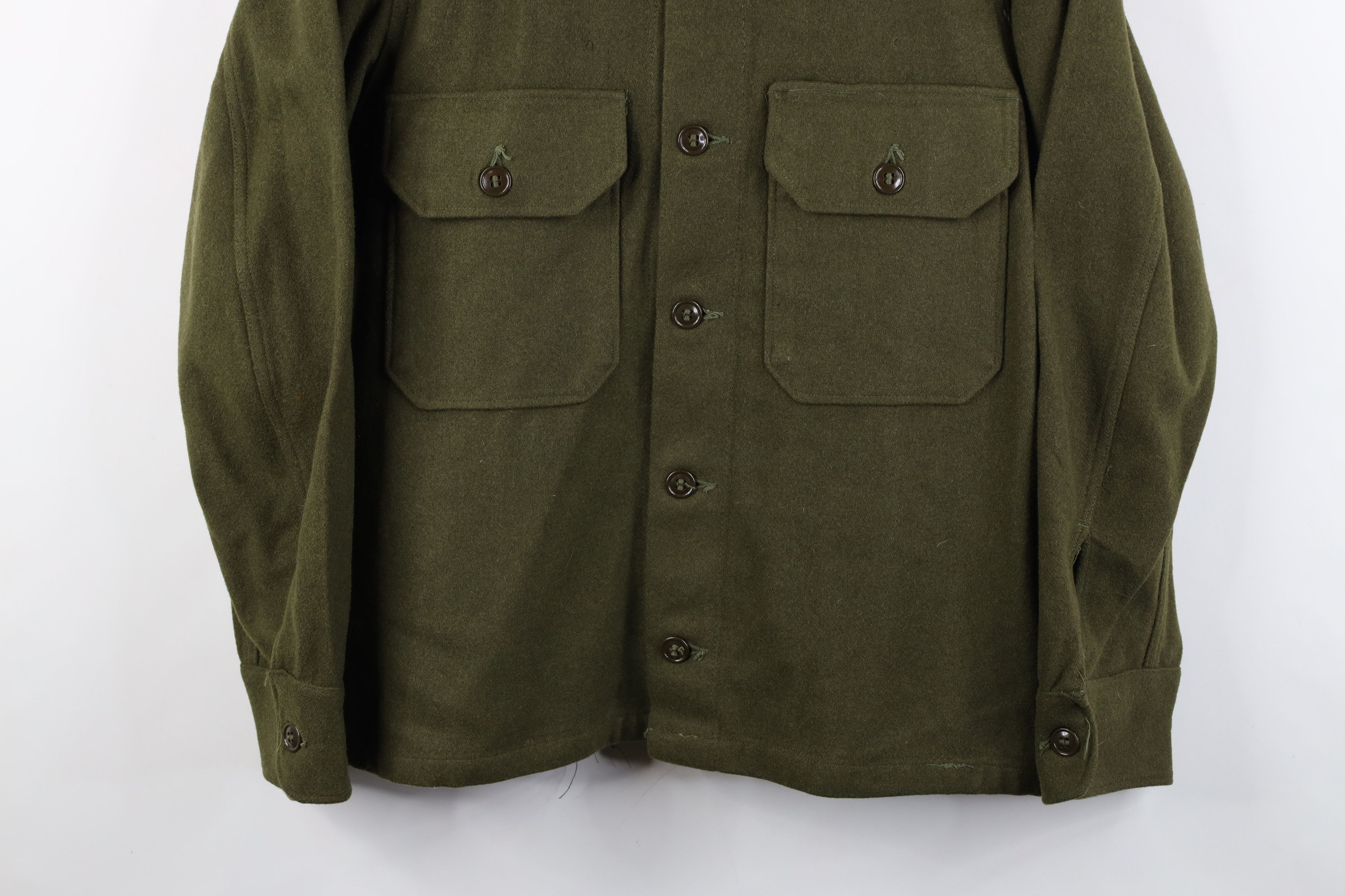 Vintage Vintage 50s Korean War Field Shirt Jacket Green USA Size US M / EU 48-50 / 2 - 3 Thumbnail