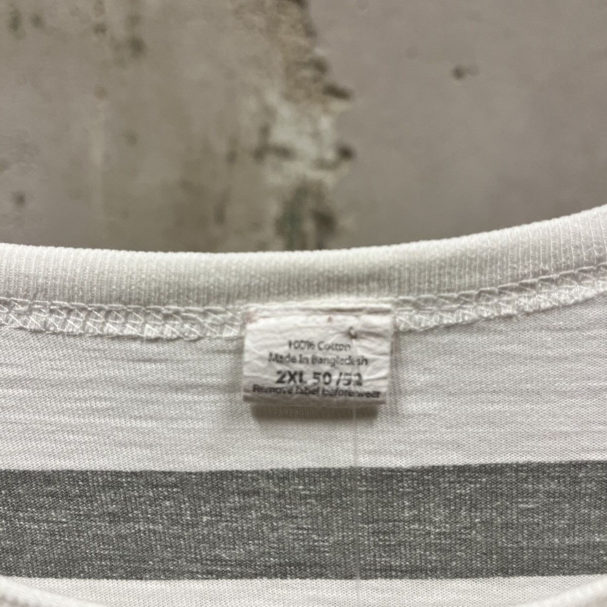 Ocean Pacific × Vintage OP Ocean Pacific White Striped Grunge Graphic T-Shirt Y2K Size US XXL / EU 58 / 5 - 3 Thumbnail