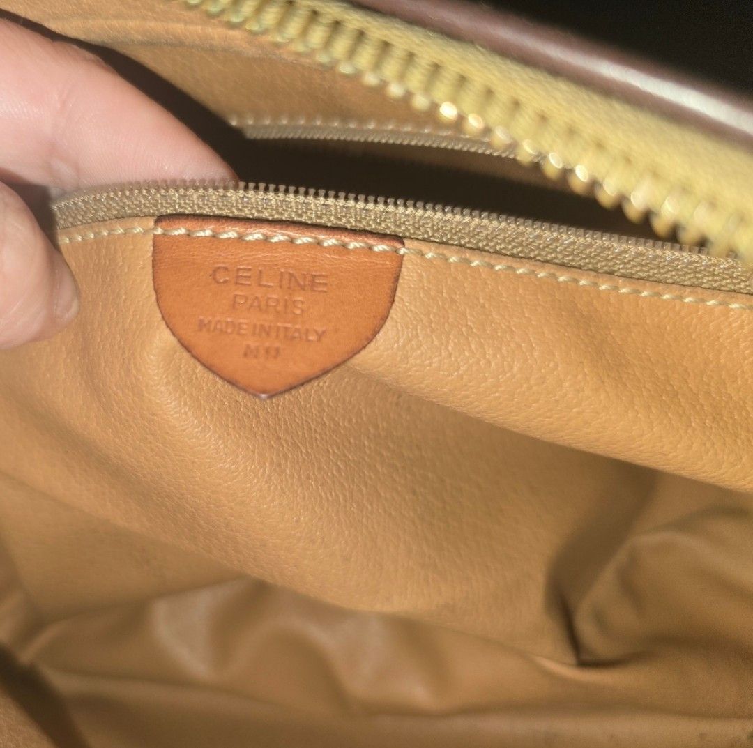 Celine Authentic Vintage Celine Brown Leather Macadam Crossbody Size ONE SIZE - 9 Thumbnail