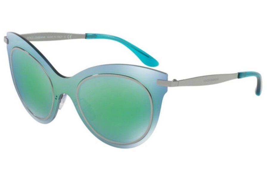 Dolce & Gabbana Dolce & Gabbana DG 2172 04/C2 Mirror Azure Sunglasses Size ONE SIZE - 2 Thumbnail