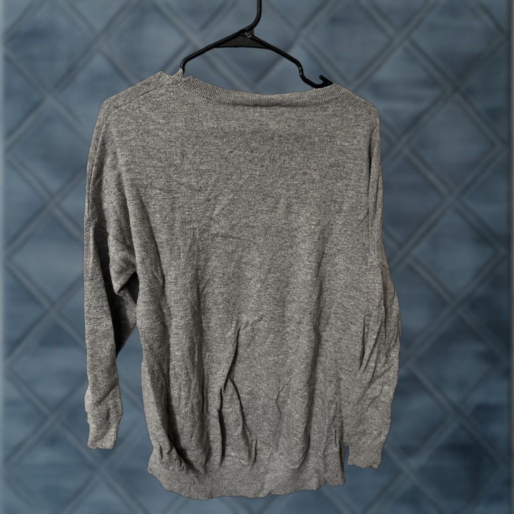 Vintage Cliche Gray Wool Blend Sleeve Crew Neck Sweater Top Medium Womens Pullover Size M / US 6-8 / IT 42-44 - 1 Thumbnail