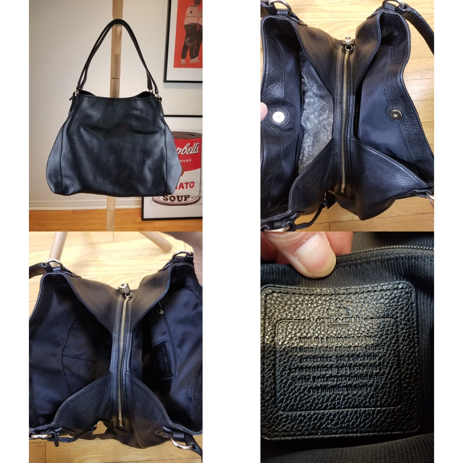 Coach VINTAGE Y2K COACH BLACK LEATHER SHOULDER HANDBAG CROSS BAG Size ONE SIZE - 8 Thumbnail