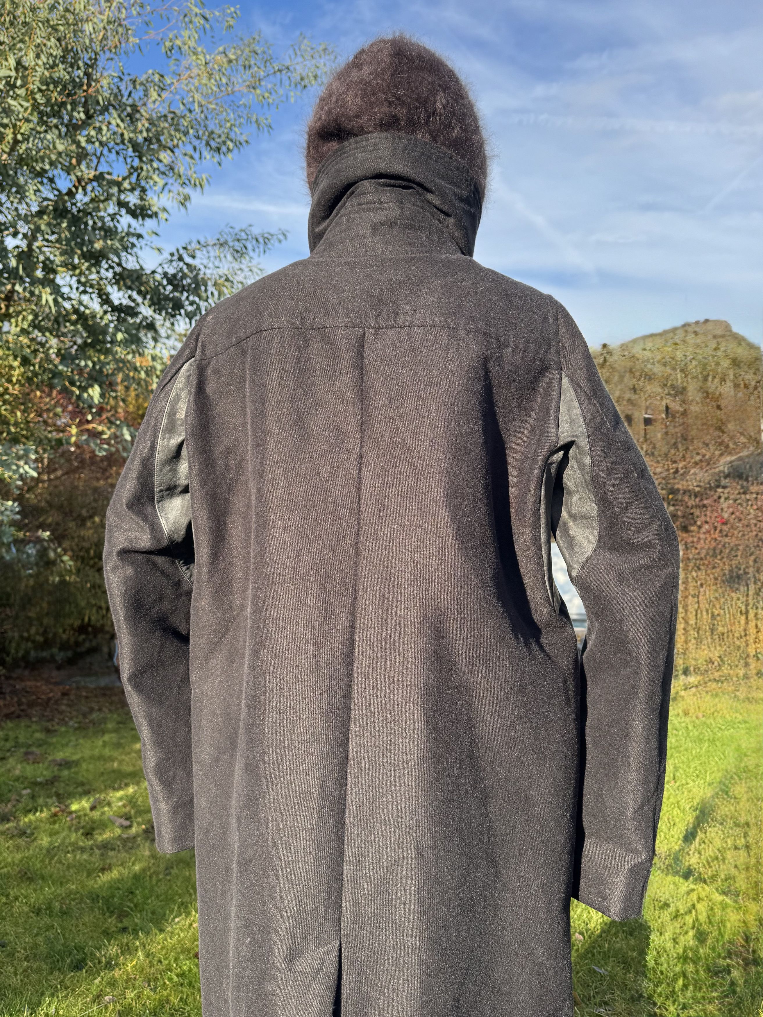 Rick Owens Rick Owens Long Black Ramie Winter Coat Size US L / EU 52-54 / 3 - 10 Thumbnail