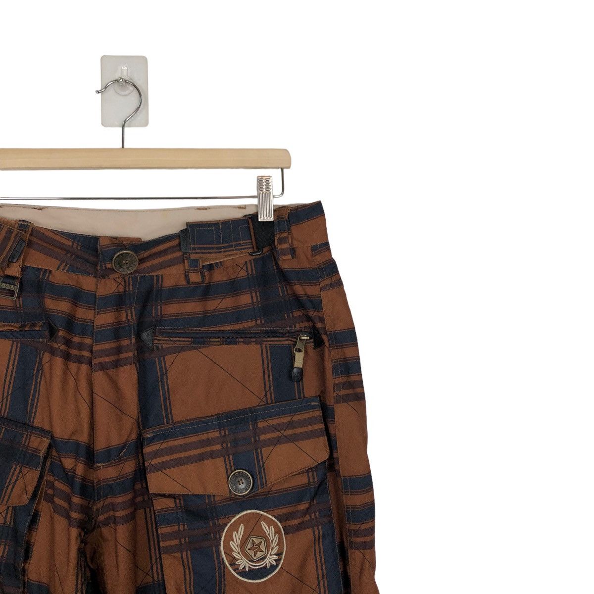 Japanese Brand 🔥VINTAGE RECCO SKI PANTS MULTI POCKET TARTAN DESIGN Size US 34 / EU 50 - 3 Thumbnail
