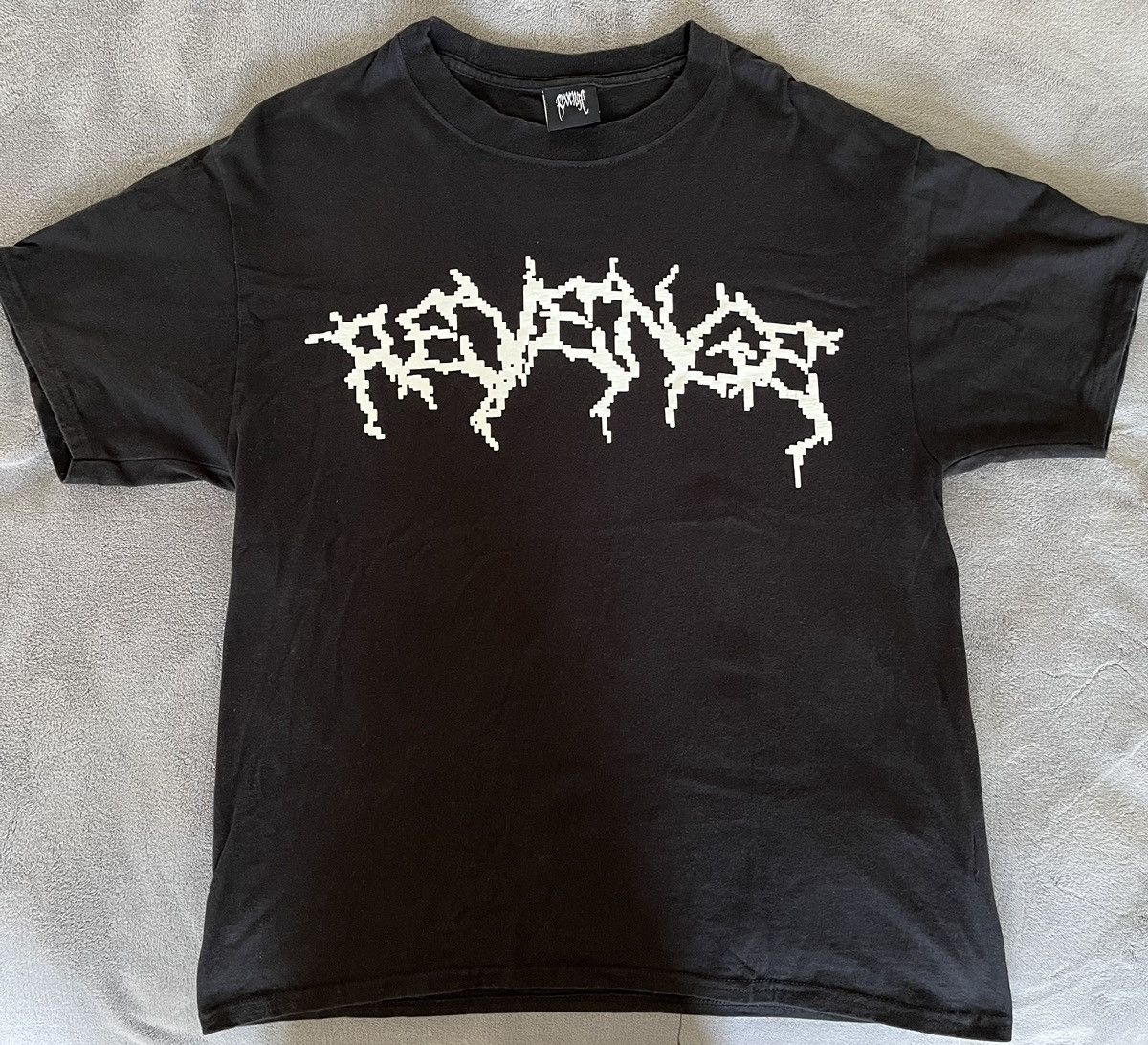 Revenge Revenge White Puff Print (Black Tee) Size US L / EU 52-54 / 3 - 1 Thumbnail