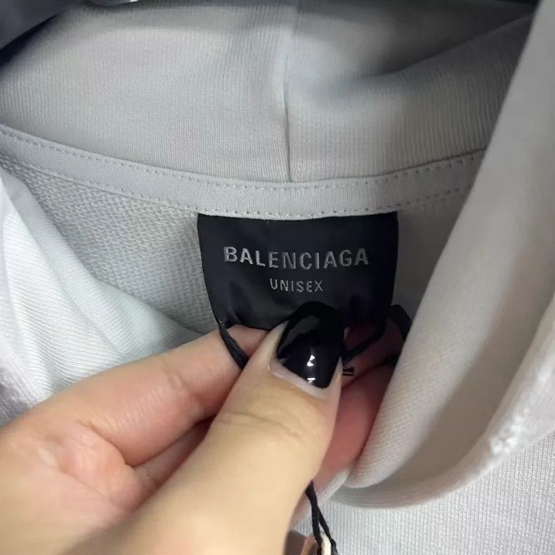 Balenciaga Balenciaga Beige Letter Print Hooded Sweatshirt-2505 Size US L / EU 52-54 / 3 - 2 Thumbnail