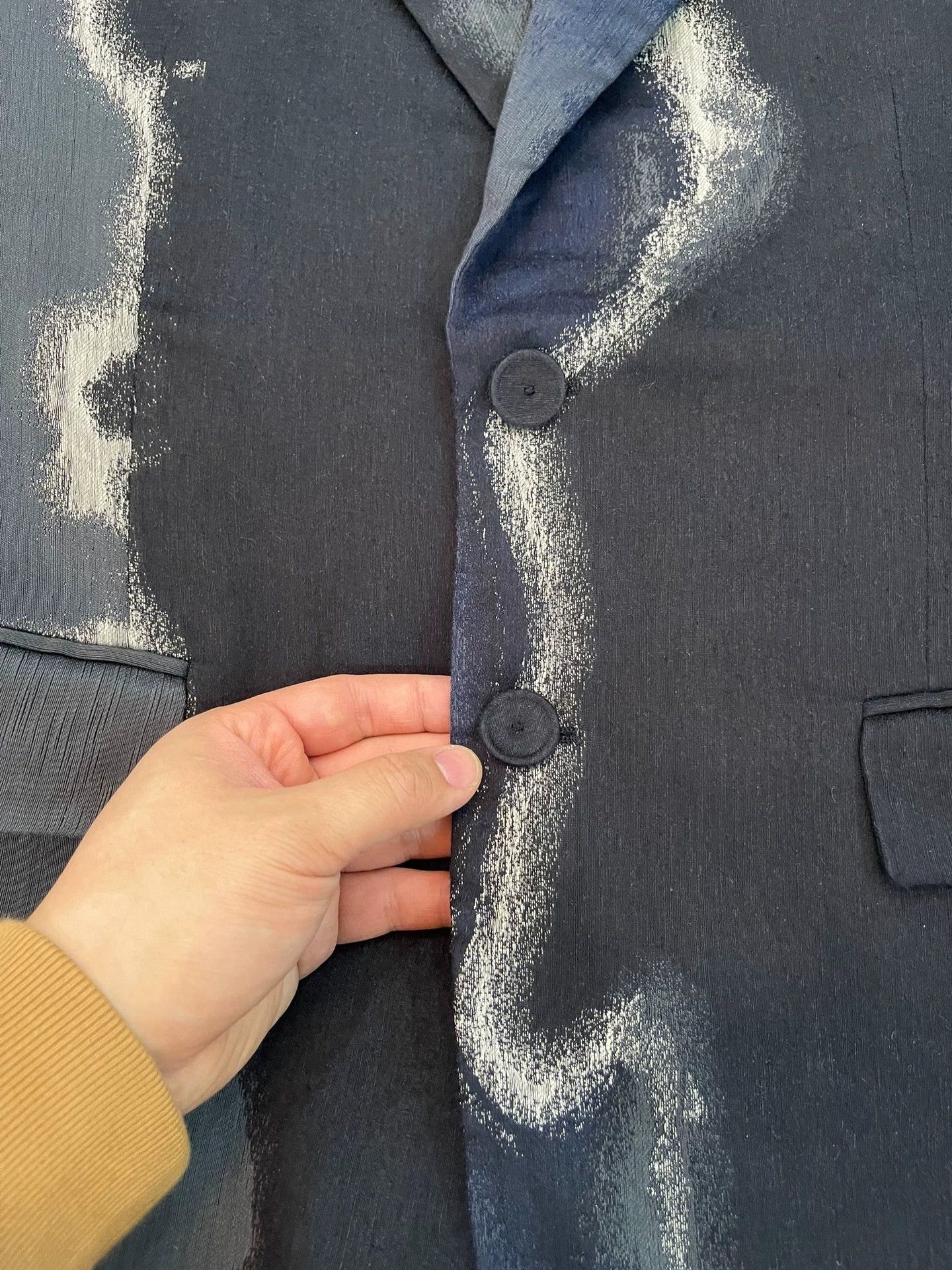 Fendi FENDI Used Tie-Dye Linen Silk Blazer 48 Size 48R - 2 Thumbnail