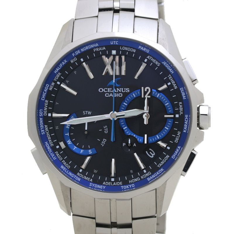 Other Casio Black Dial Oceanus Manta Watch Ocw-S3400-1Ajf Metal Automatic Ocw-S3400-1Ajf, Men's