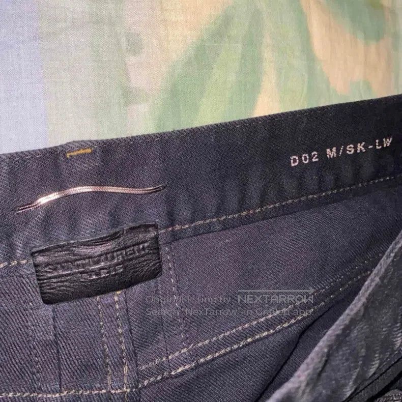 Saint Laurent Paris Saint Laurent Paris Oil-stained cut destroyed denim pants Size US 32 / EU 48 - 3 Thumbnail