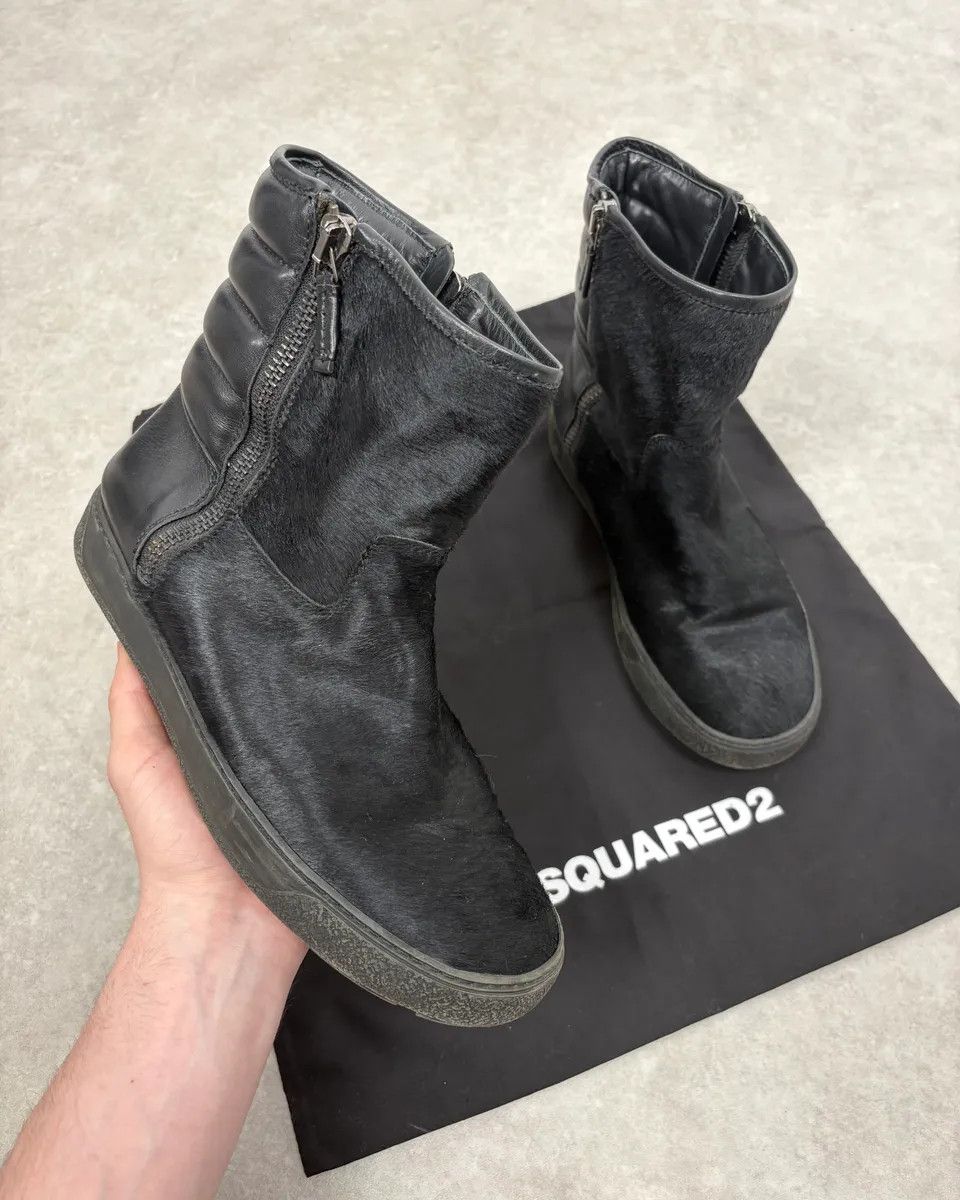 Moncler Moncler Signature Winter Black Pony Hair Leather Boots Size US 9 / EU 42 - 1 Thumbnail