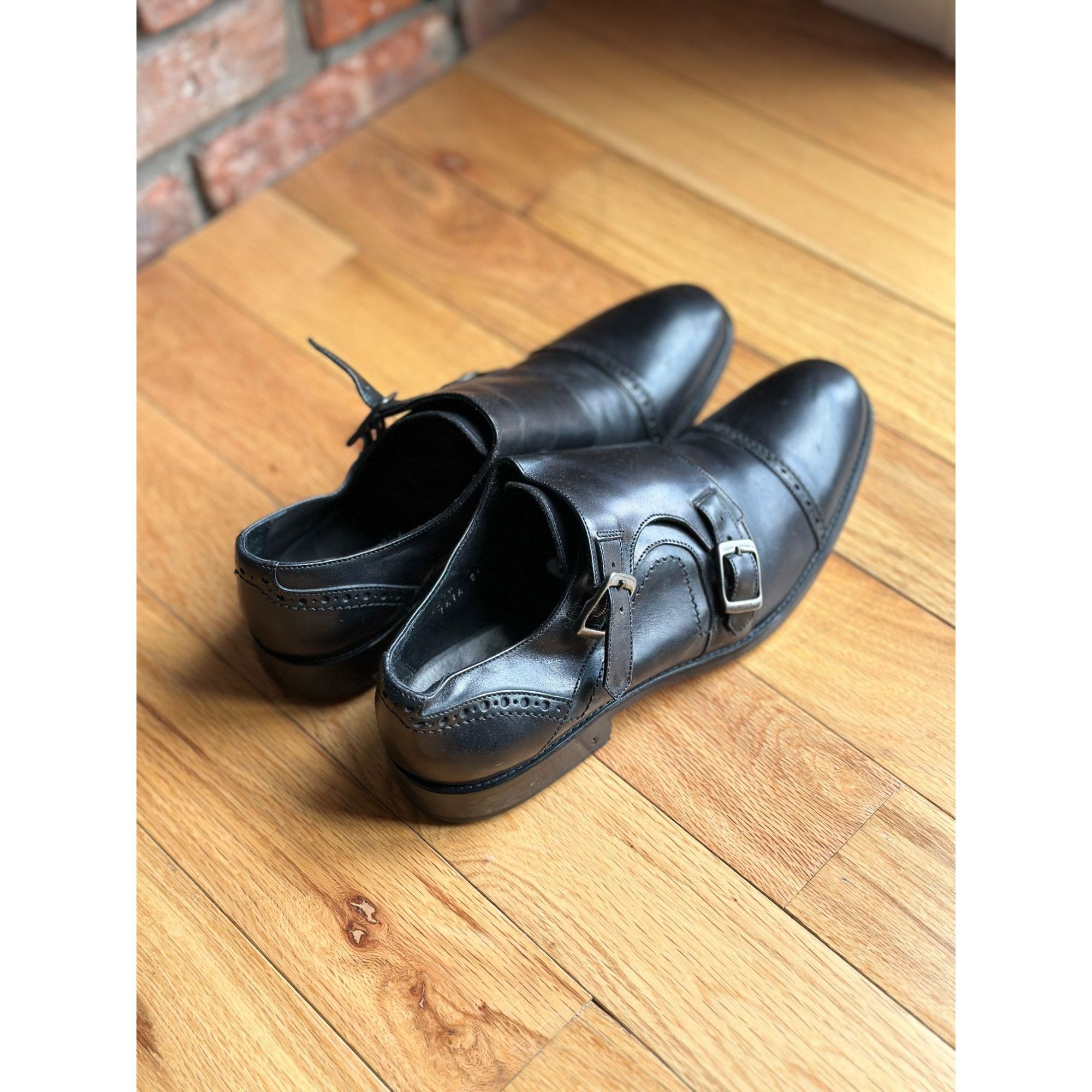 John Varvatos $698 JOHN VARVATOS COLLECTION FLEETWOOD DOUBLE MONK STRAP BL Size US 11 / EU 44 - 9 Thumbnail