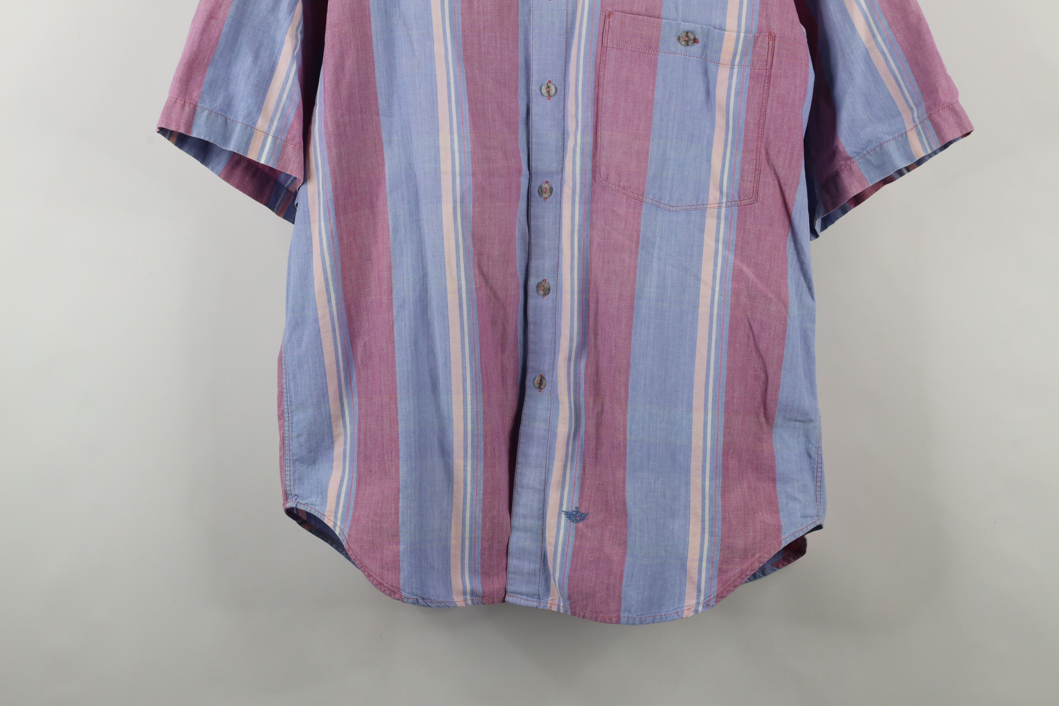 Vintage Vintage 90s Streetwear Pastel Striped Button Down Shirt Size US L / EU 52-54 / 3 - 3 Thumbnail