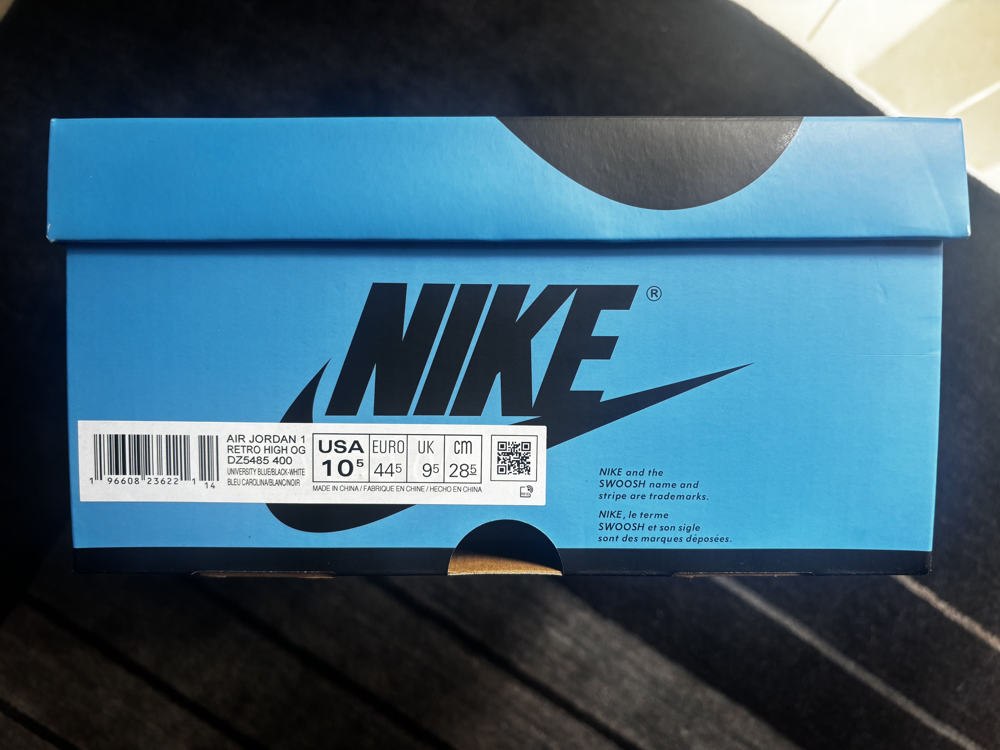 Jordan Brand Nike Air Jordan 1 Retro High UNC Toe 2023 US10.5/EU44.5 Size US 10.5 / EU 43-44 - 5 Thumbnail