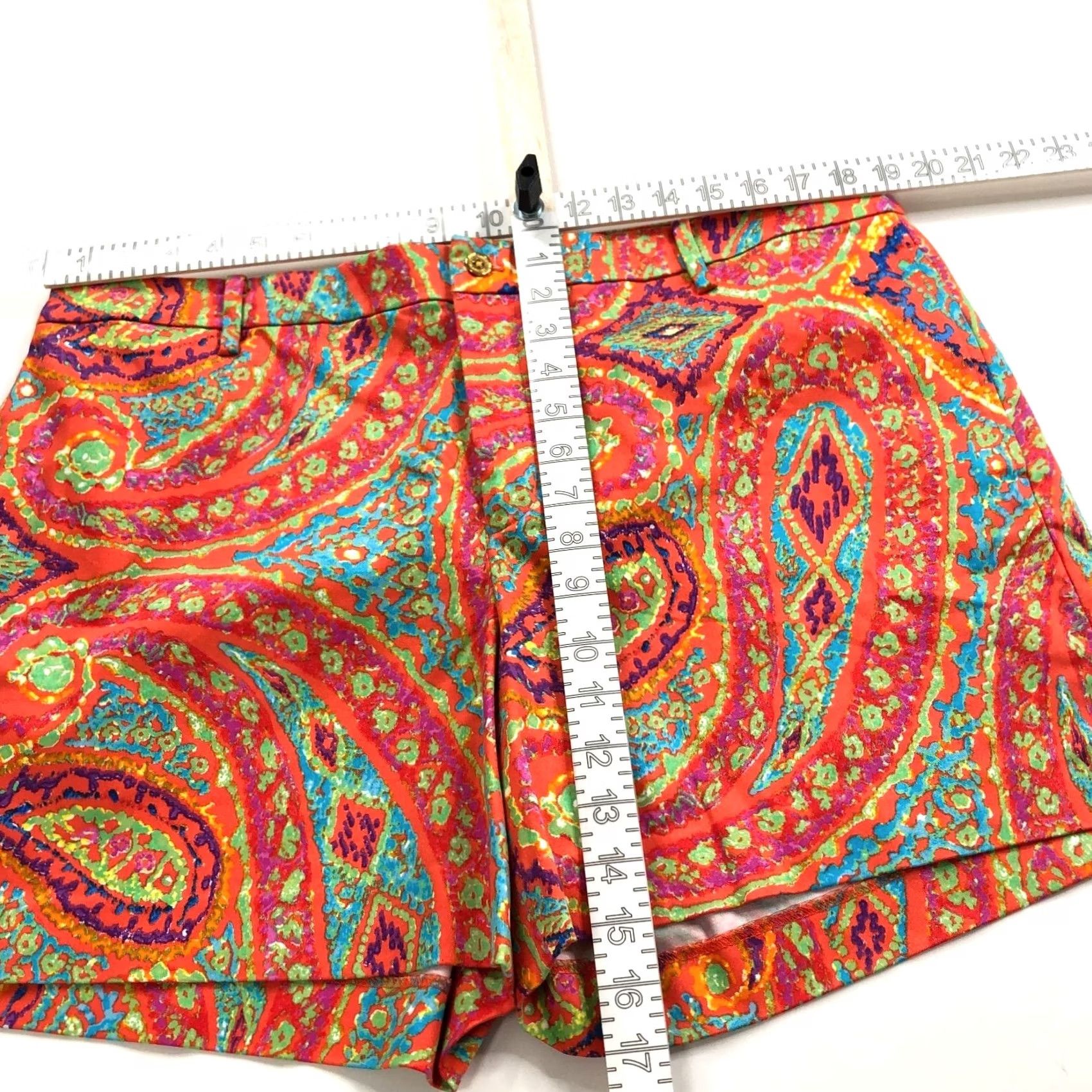 Ralph Lauren Lauren Ralph Lauren Bermuda Shorts Womens 16 Multicolor Geometric Print Stretch Casual Bermuda Shorts All Over Print 5 in Inseam Size 26" / US 2 / IT 38 - 2 Thumbnail