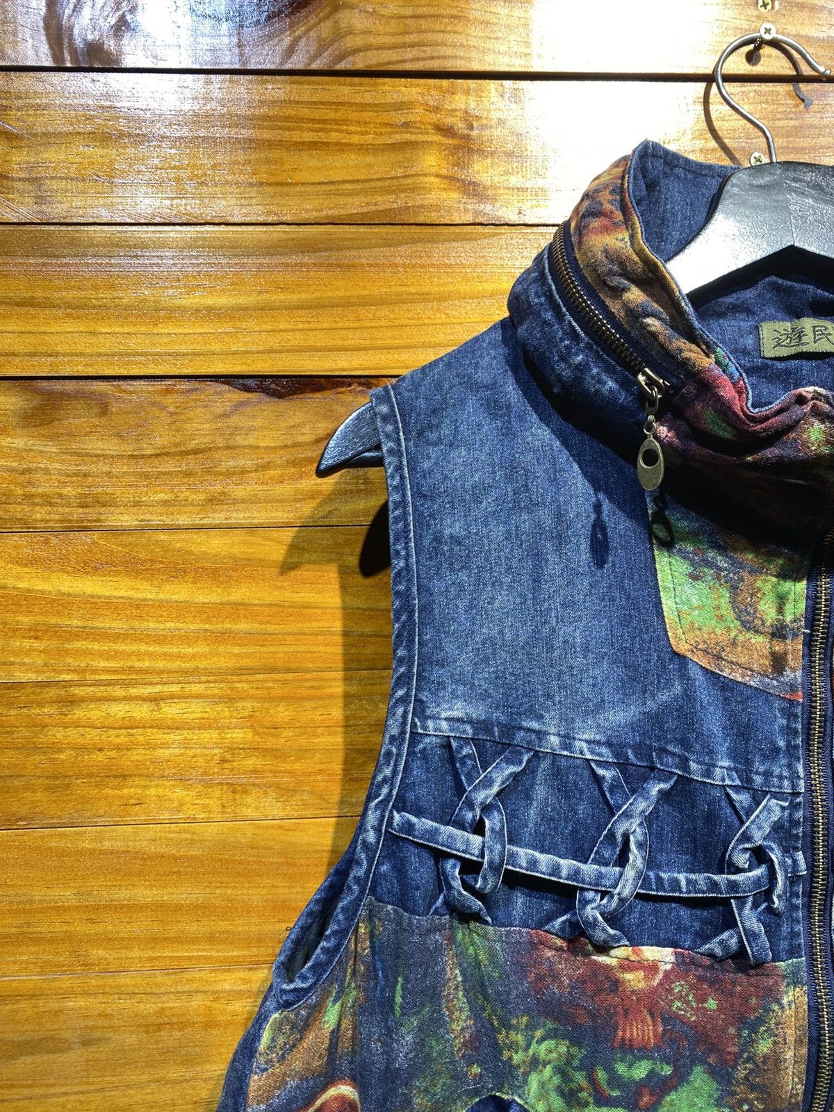 Japanese Brand Vintage Asian-Inspired Denim Patchwork Vest – Artistic Size US M / EU 48-50 / 2 - 11 Thumbnail
