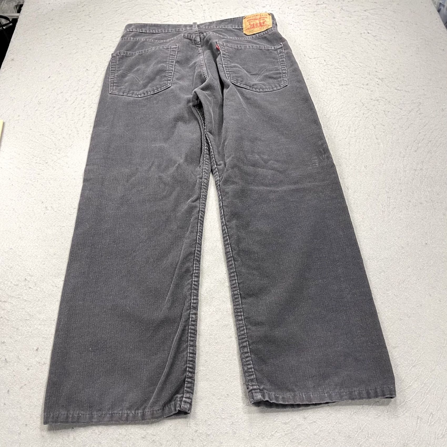 Levi's VINTAGE Levi's 569 Jeans Mens 34x30 Gray Corduroy Straight 5-Pocket Design Levi's 500 Series 90s Grunge Retro Mens Size US 34 / EU 50 - 6 Thumbnail