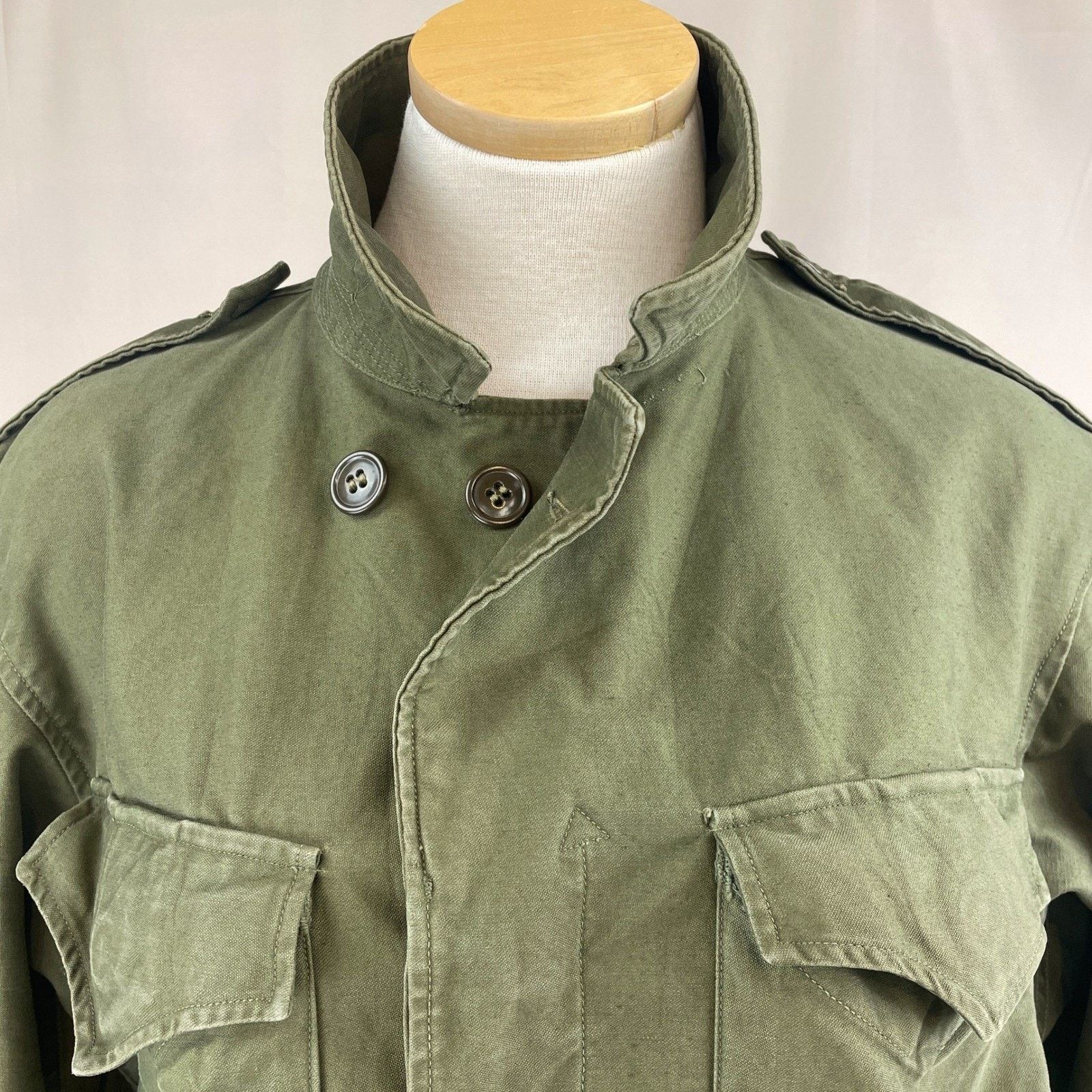 Vintage Army Field Jacket M1943 (36L) Military Distressed Gorp 50s Size US M / EU 48-50 / 2 - 2 Thumbnail