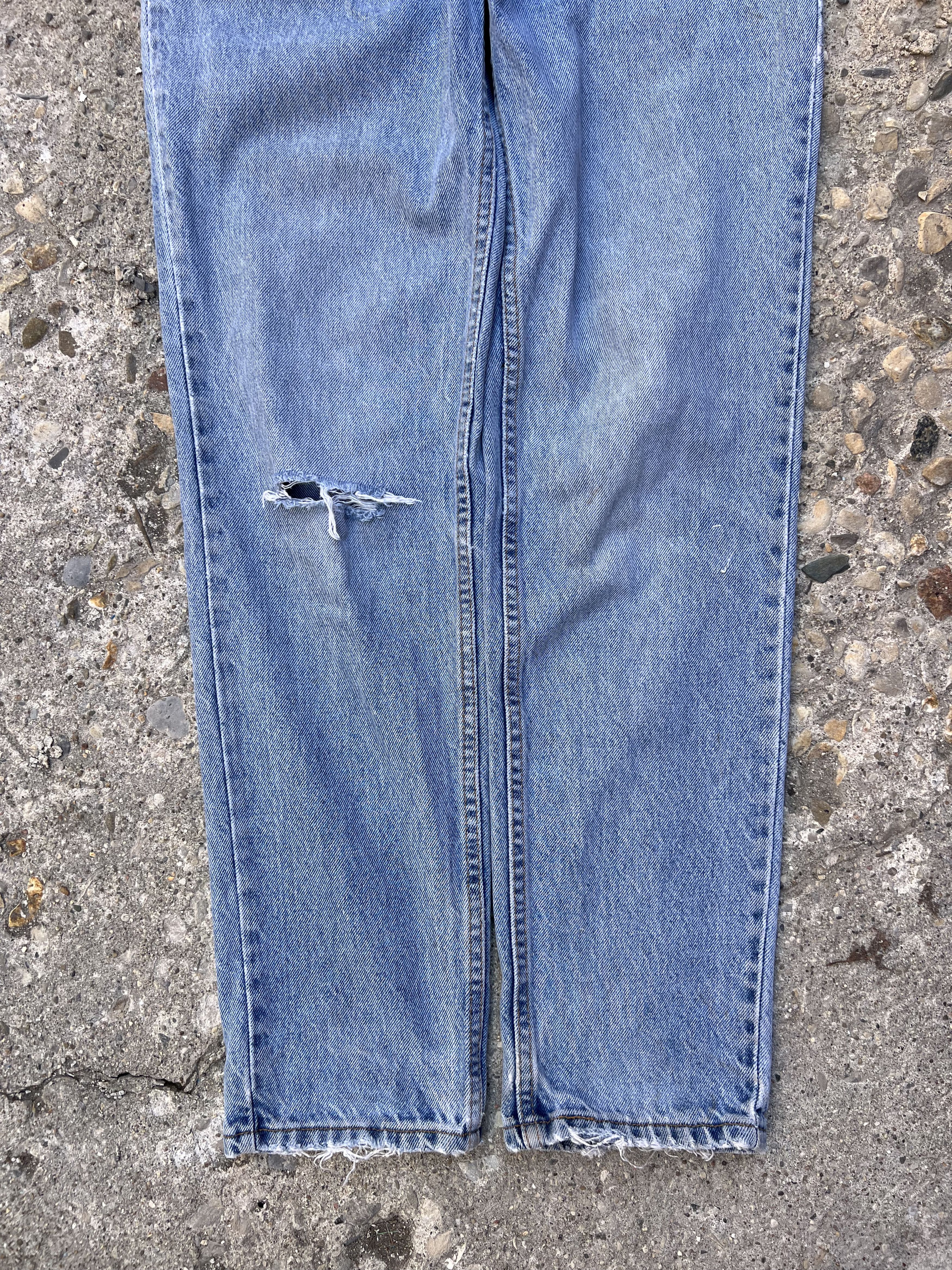 Levi's × Vintage VTG 1997 Levi's 631 Orange Tab Light Wash Denim Jeans Size US 28 / EU 44 - 6 Thumbnail