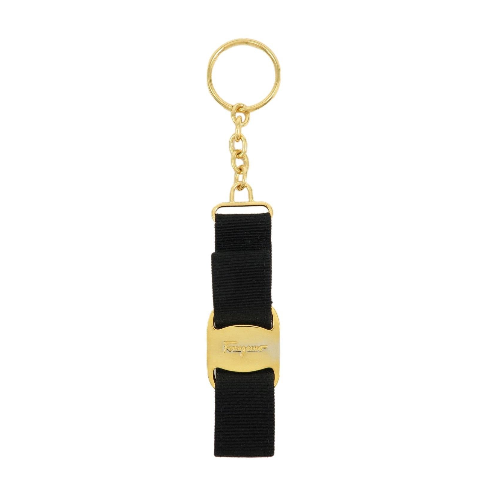Salvatore Ferragamo Ferragamo Vara Ribbon Nylon Keychain Black Size ONE SIZE - 1 Thumbnail