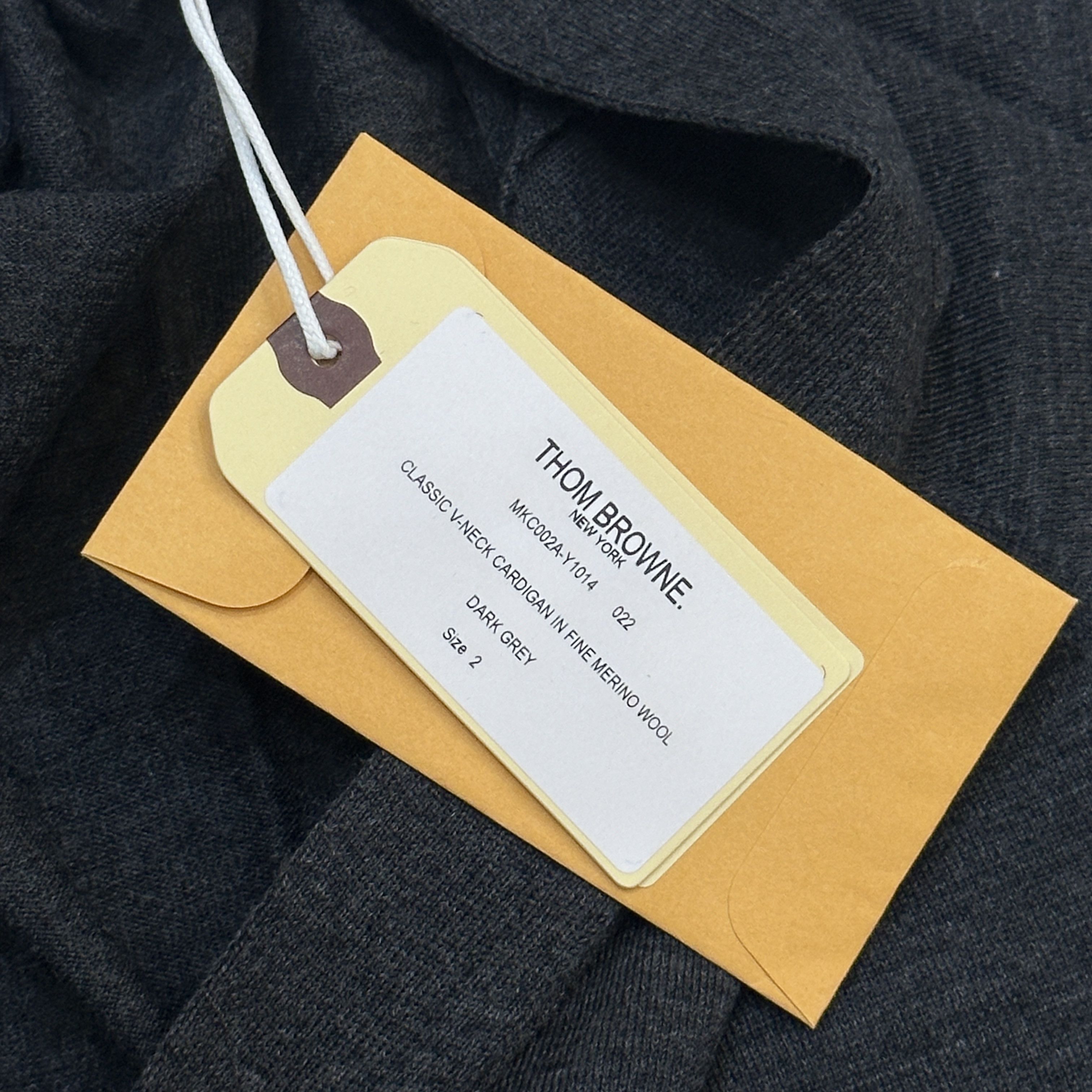 Thom Browne CLASSIC V-NECK CARDIGAN IN FINE MERINO WOOL Size US M / EU 48-50 / 2 - 11 Thumbnail