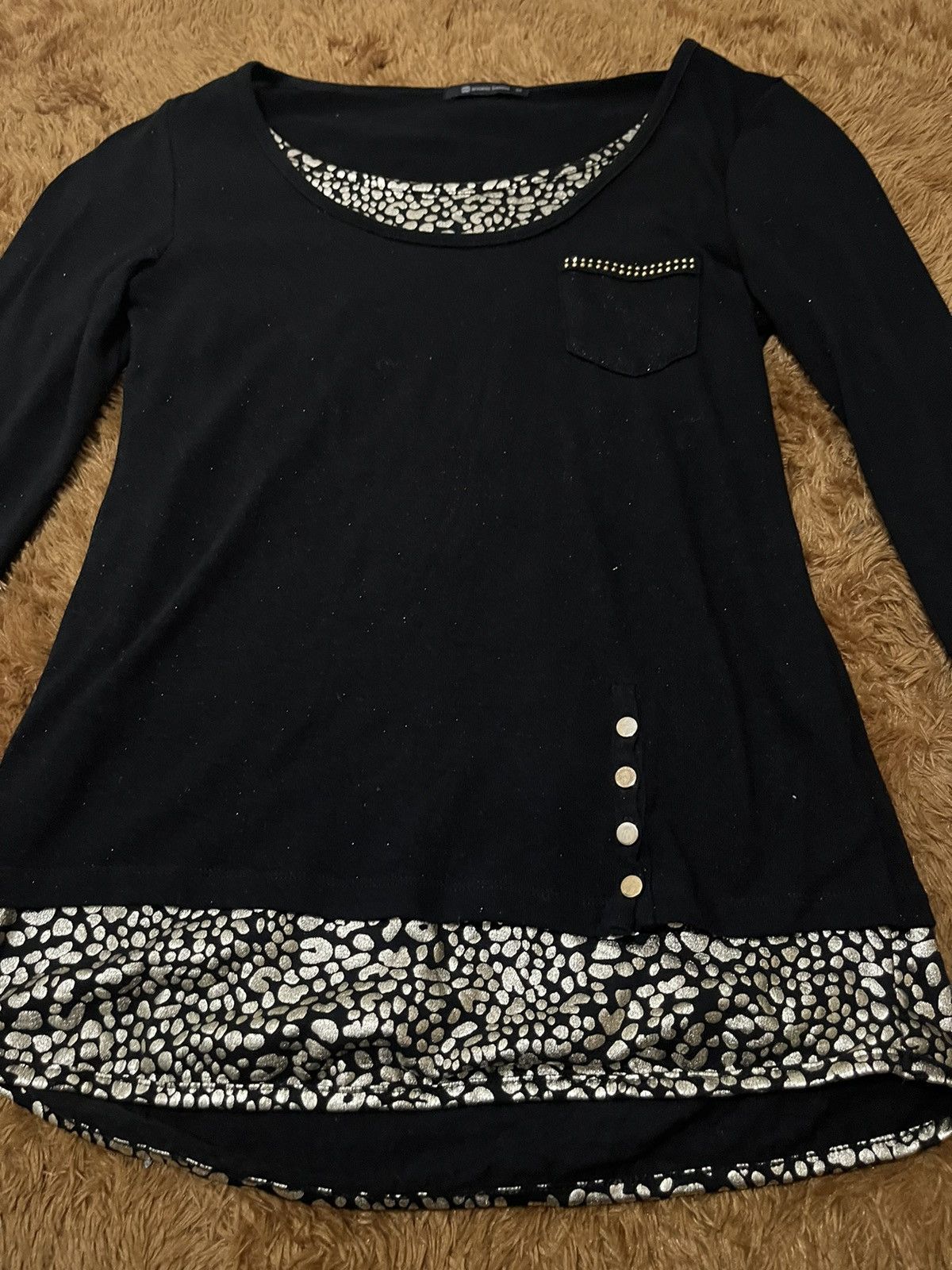 Japanese Brand Arnaldo Bassini Double Layer Long Sleeve Y2K Style Tee Size US XL / EU 56 / 4 - 2 Thumbnail