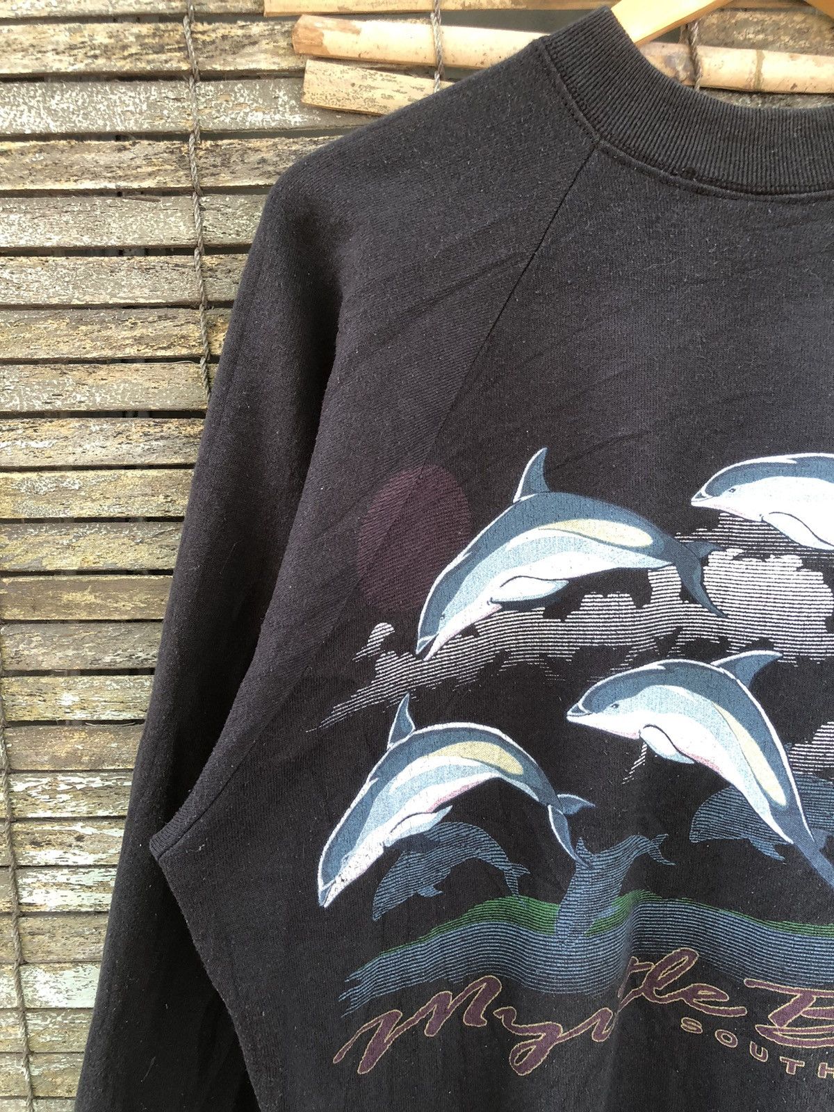 Japanese Brand × Vintage 💥Vintage 90s💥Myrtle Beach Dolphins Mirror Printed Sweatshirt Size US XL / EU 56 / 4 - 10 Thumbnail