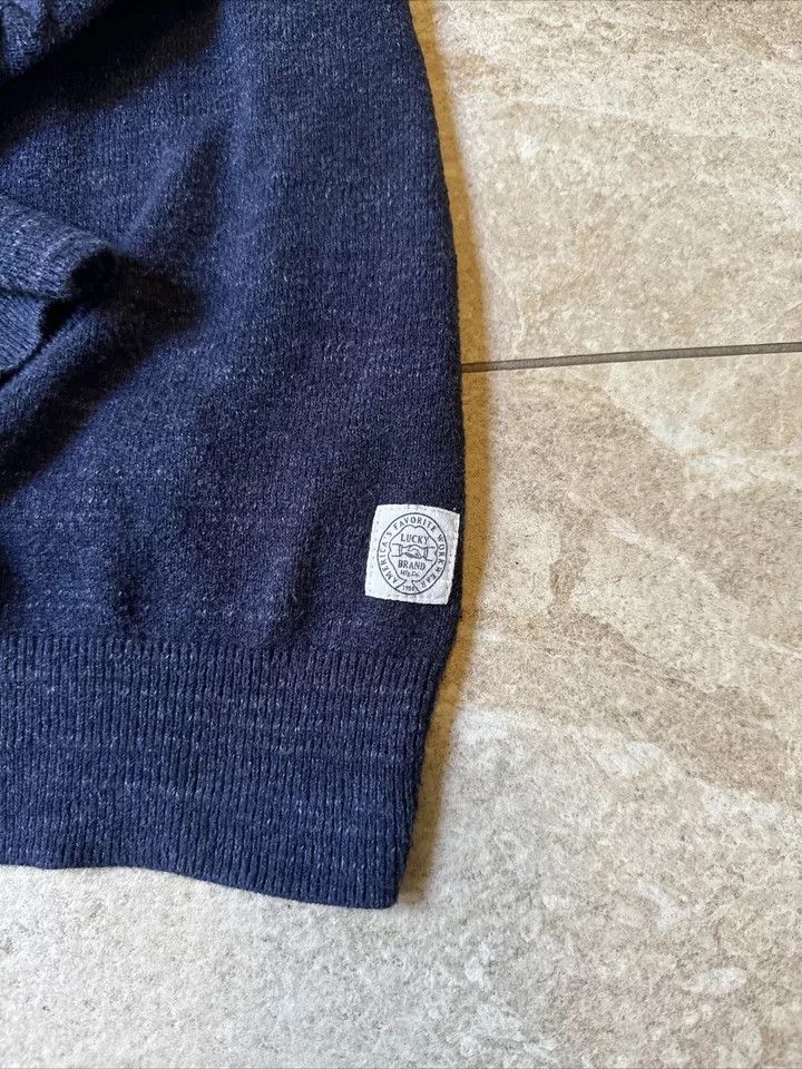 Lucky Brand cotton blend pullover sweater in heather blue excellent Size US M / EU 48-50 / 2 - 4 Thumbnail