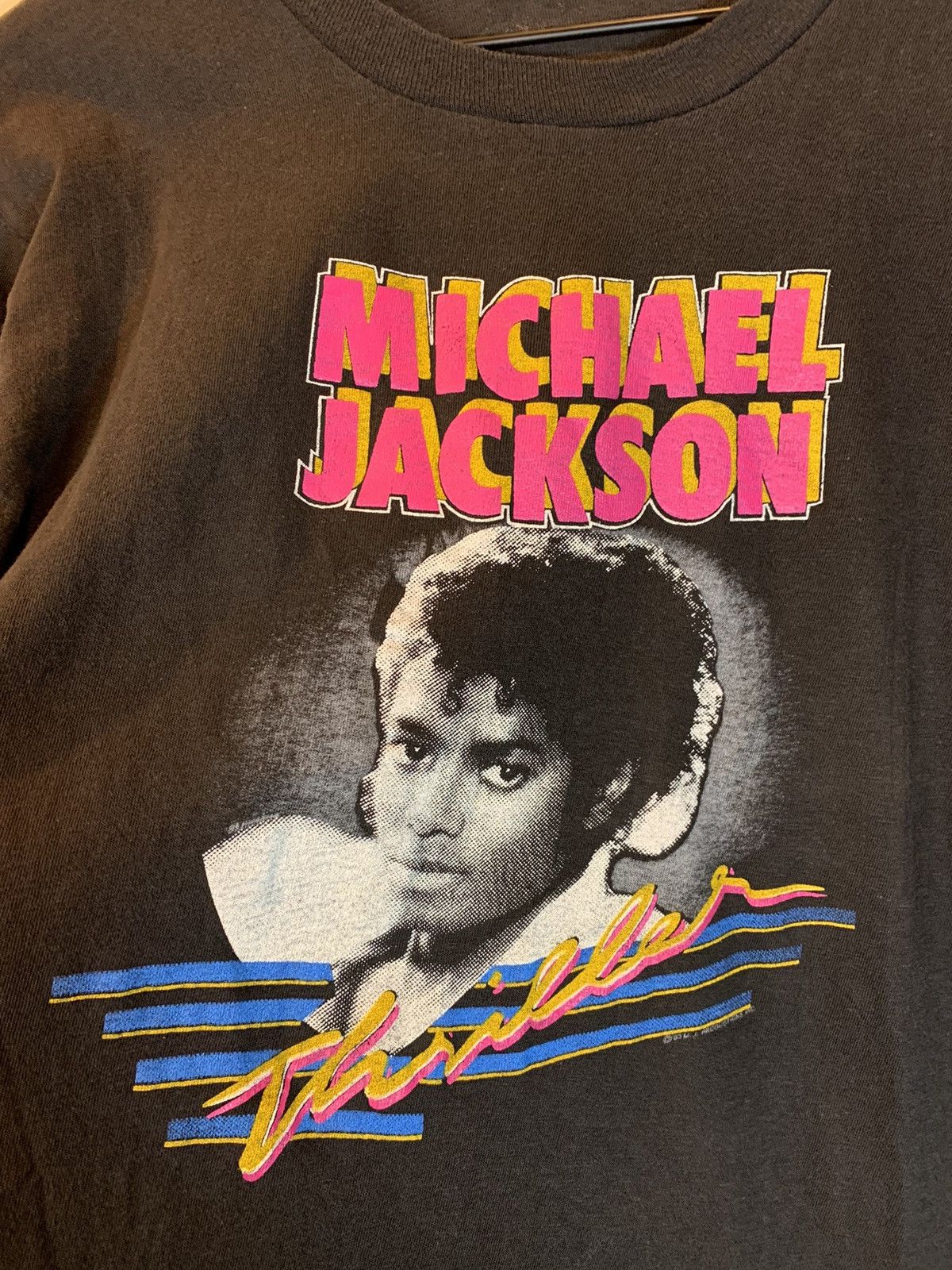Band Tees × Michael Jackson × Vintage *RARE* Vintage 1983 Michael Jackson Thriller USA-Made Shirt Size US L / EU 52-54 / 3 - 3 Thumbnail