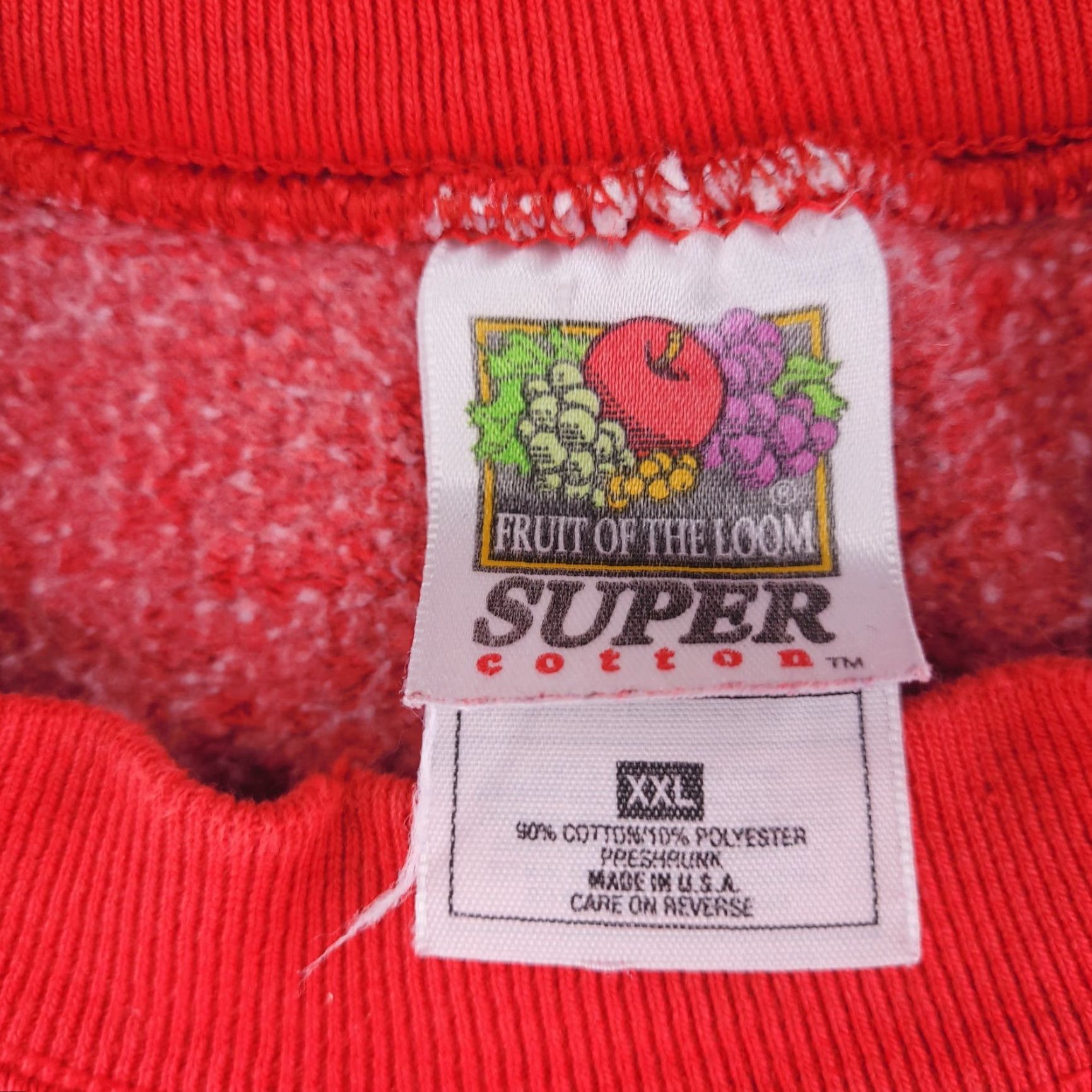 Fruit Of The Loom VINTAGE Fruit of the Loom Sweatshirt Mens 2XL Red Crewneck Williamsburg Size US XXL / EU 58 / 5 - 3 Thumbnail