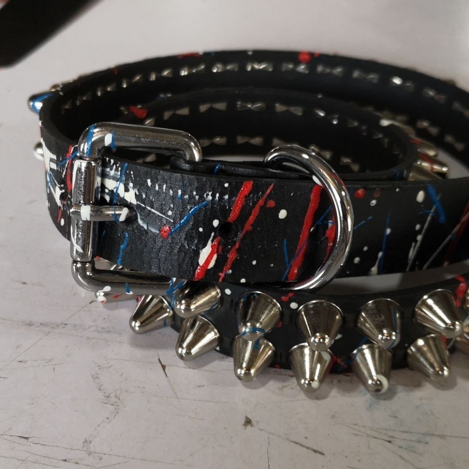 VIBE Crazy Vintage Belt Riveted Belts Menswear Accessories Size ONE SIZE - 4 Thumbnail