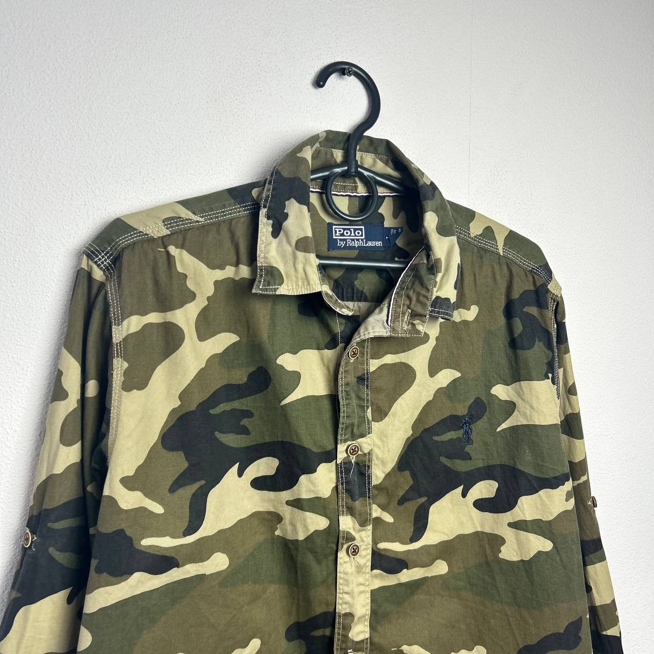 Polo Ralph Lauren Vintage Polo Ralph Lauren Camouflage military y2k shirt Size US L / EU 52-54 / 3 - 2 Thumbnail