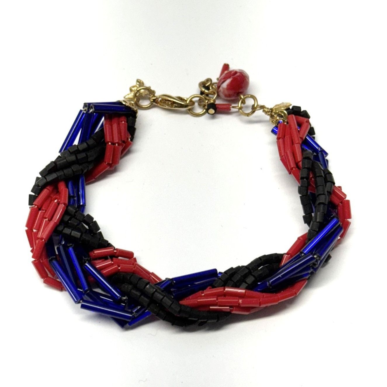 Other Vintage red braided glass sequin bracelet Size ONE SIZE - 1 Thumbnail