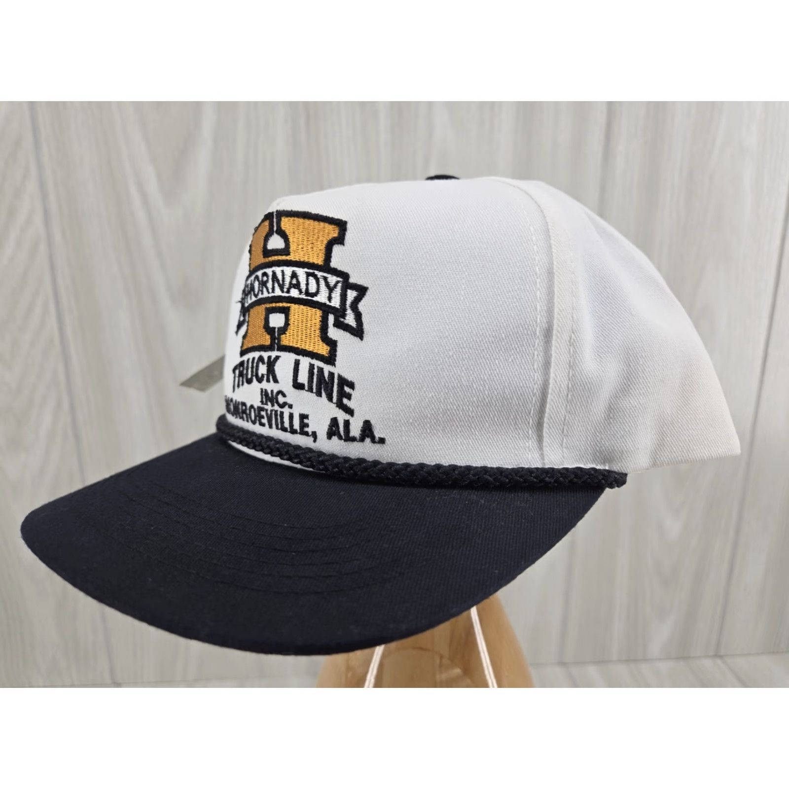 Logo 7 VINTAGE Hornady Truck Line Logo Rope Snap Back Trucker Hat Unisex Adults One Size White OSFA Adjustable Hats Mens Womens Boys Girls Size ONE SIZE - 4 Thumbnail