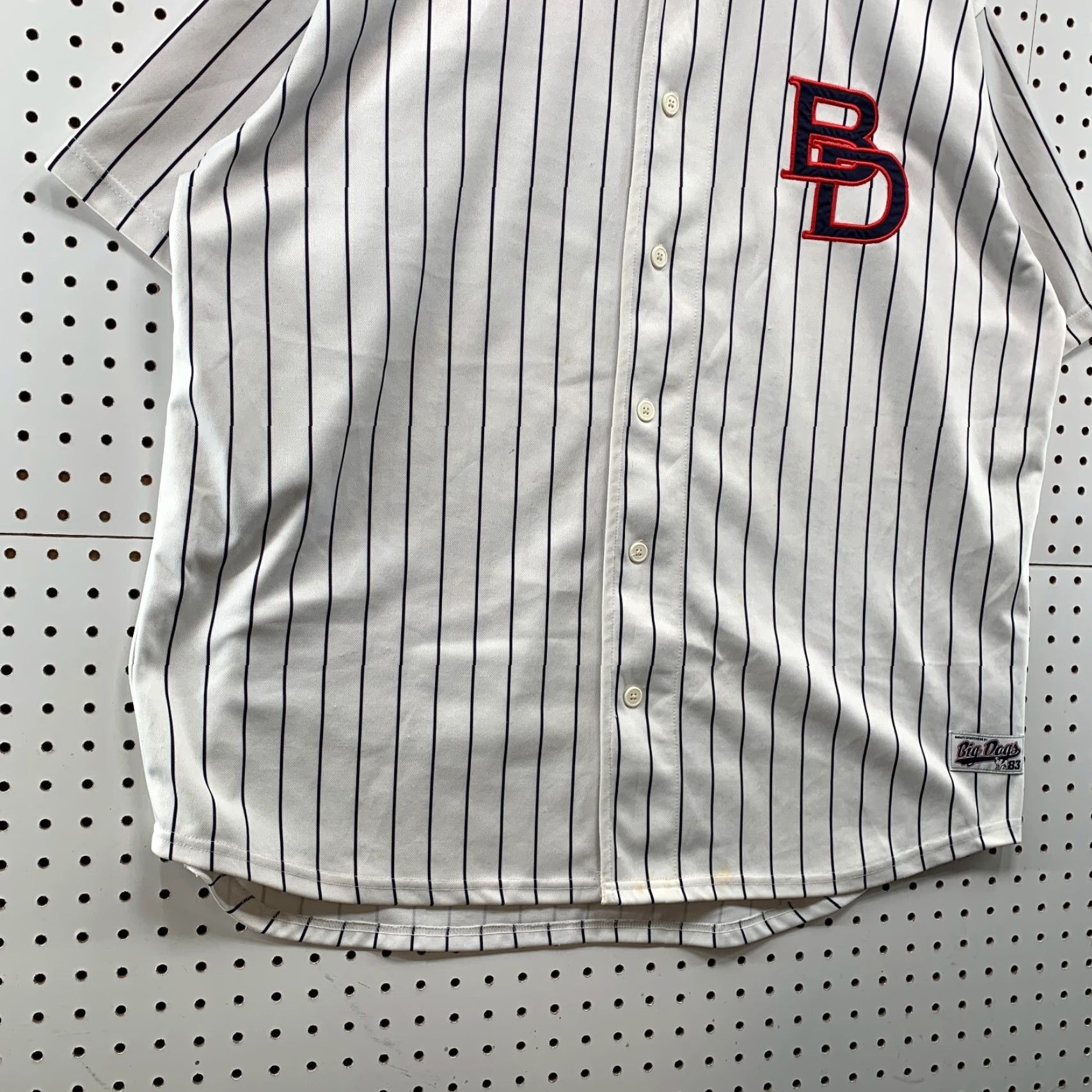 Big Dogs VINTAGE Big Dogs Baseball Jersey Men 2X White Striped Embroidered 90s Jersey Men Big 2X White Striped Embroidered Baseball Jersey 90s Mens Size US XXL / EU 58 / 5 - 6 Thumbnail