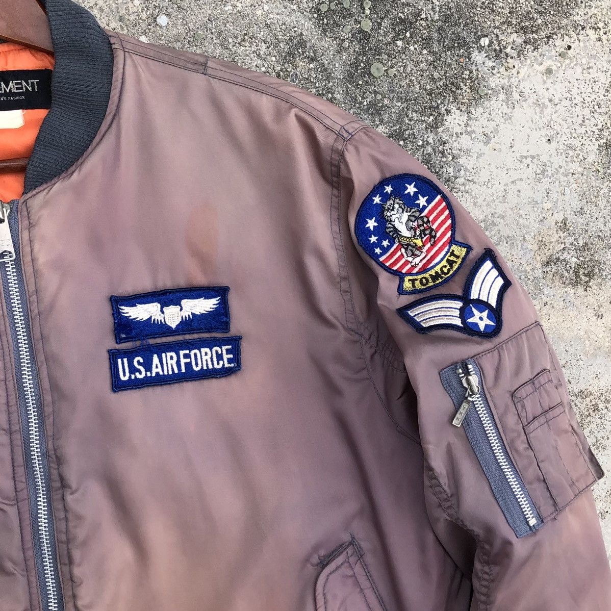 Vintage Vintage Sun Faded U.S.Air Force Tomcat Ma-1 Bomber Jacket Size US L / EU 52-54 / 3 - 10 Thumbnail