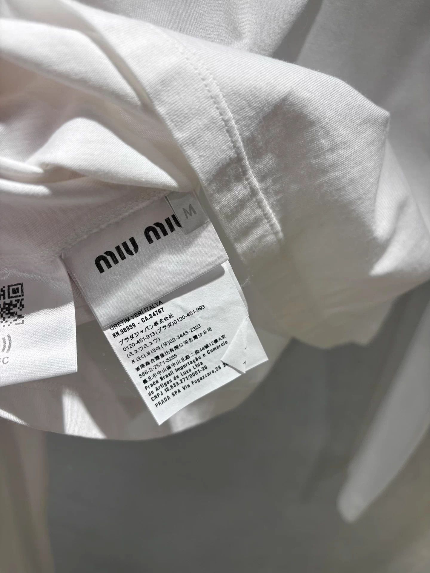 Miu Miu MIU MIU Doll Collar Cropped White Mini Logo Top M Size M / US 6-8 / IT 42-44 - 7 Thumbnail