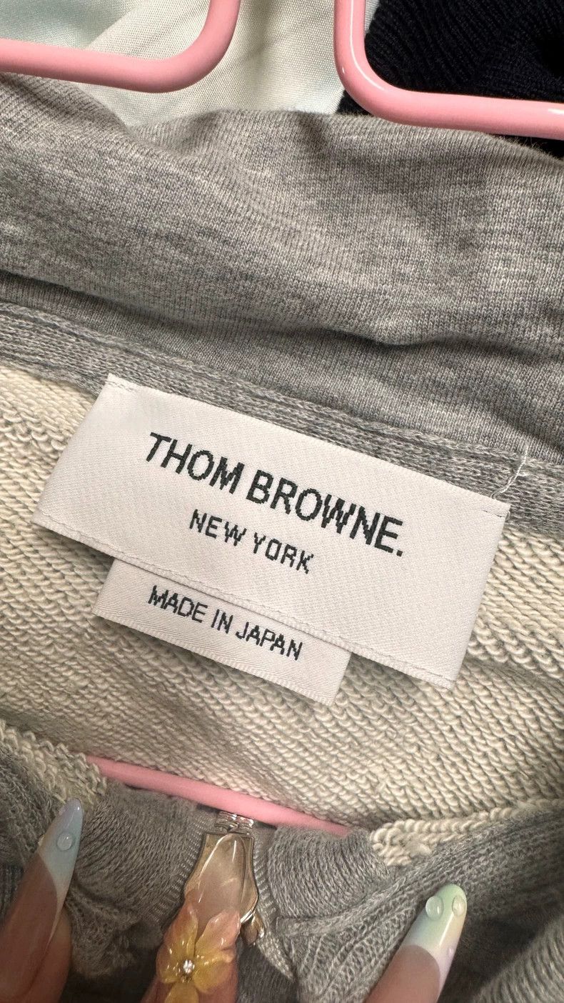 Thom Browne Thom Browne Grey hoodie Size US XXS / EU 40 - 5 Thumbnail