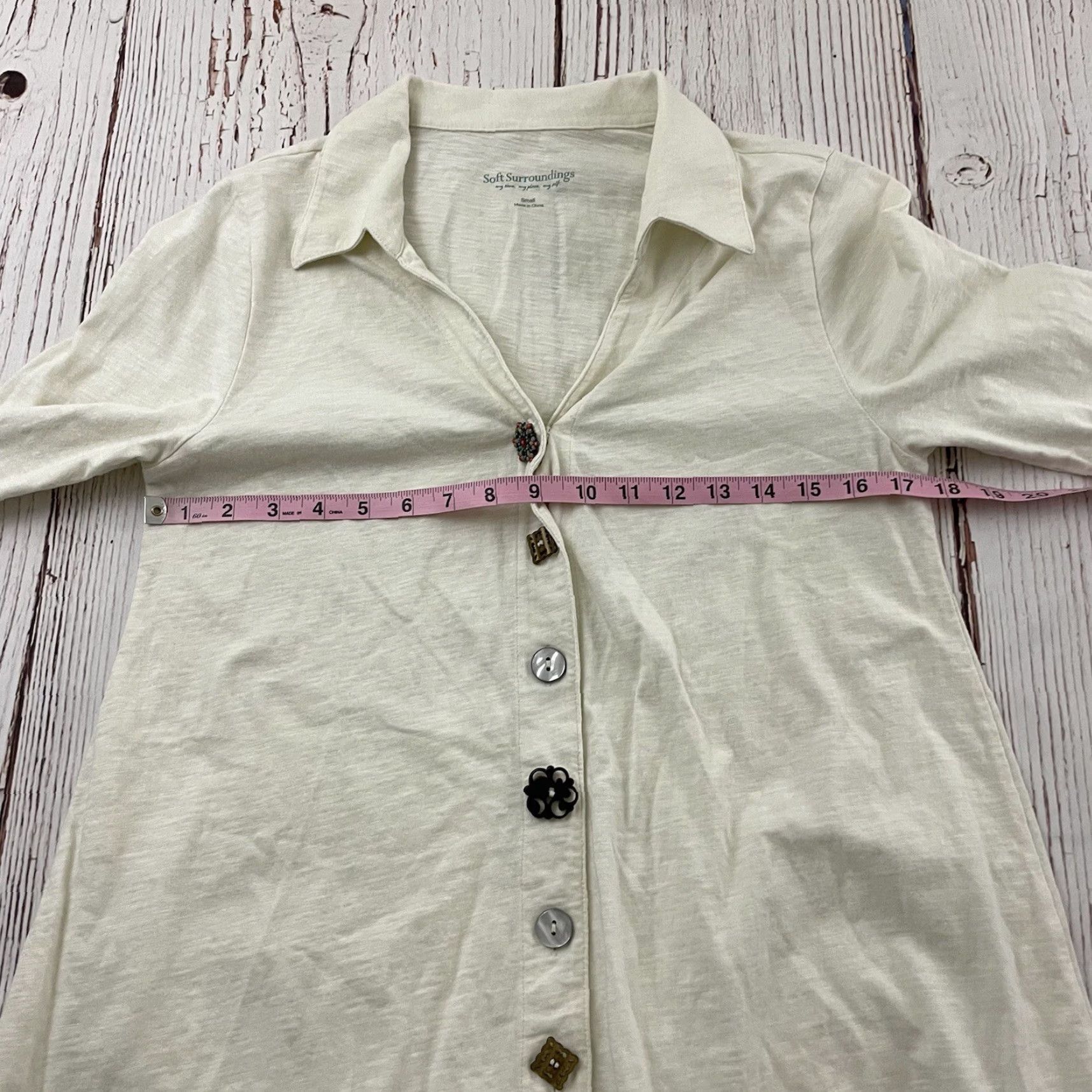 Soft Surroundings Soft Surroundings Blouse Long Sleeve Beige Women's Small XS? Size S / US 4 / IT 40 - 4 Thumbnail