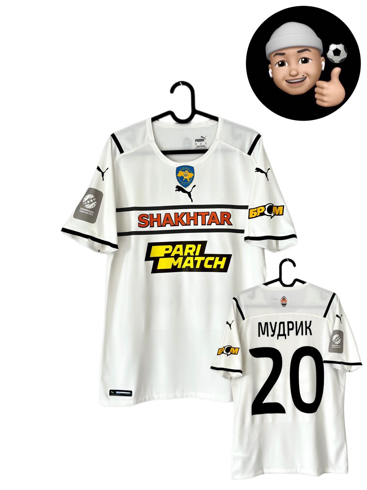 Puma 2021 2022 GAME ISSUE Shakhtar Mudryk Puma Away Soccer Jersey Size US M / EU 48-50 / 2 - 1 Thumbnail