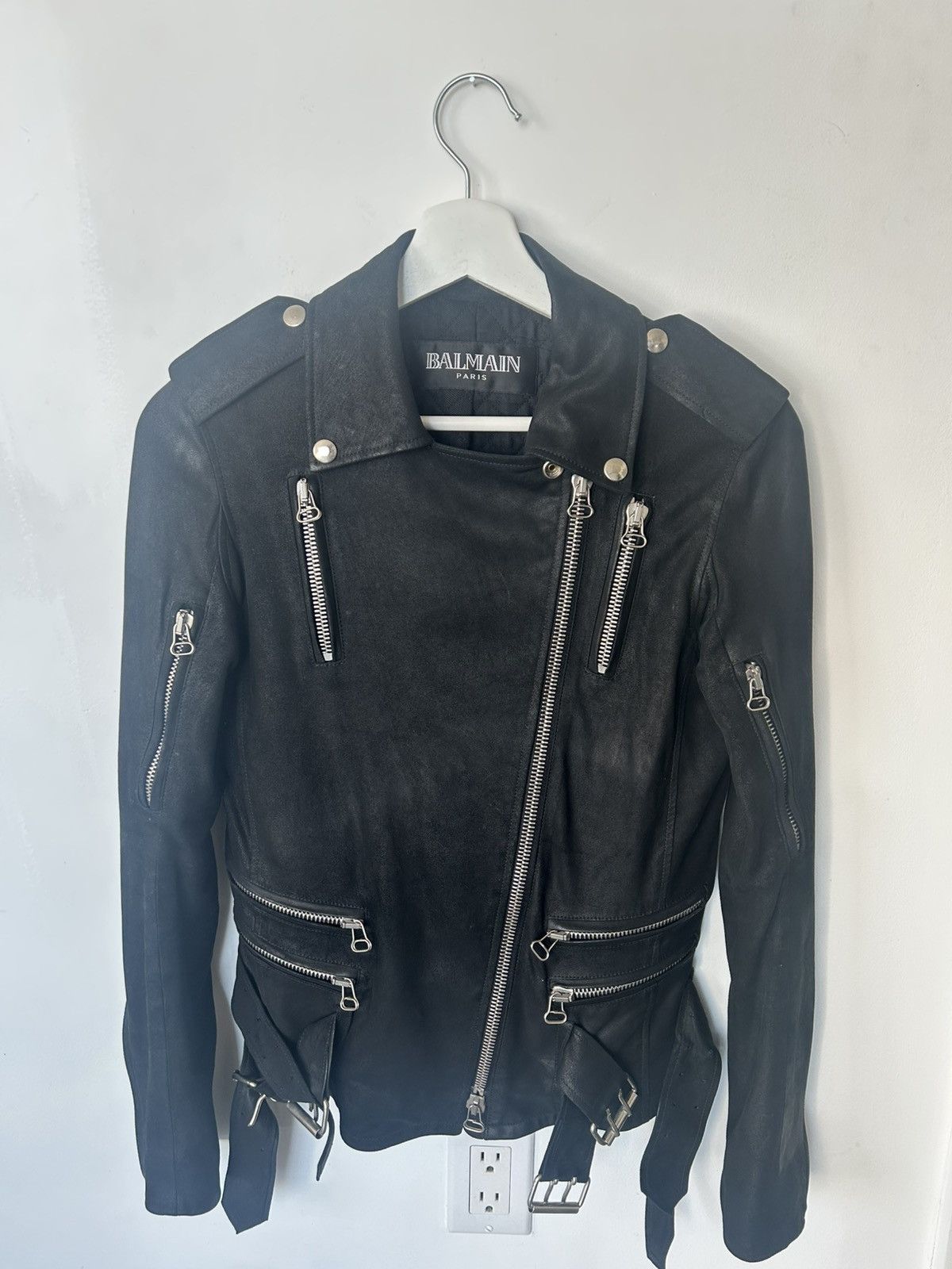Balmain Decarnin Balmain FW09 Leather Double Belted Jacket Size US XS / EU 42 / 0 - 8 Thumbnail