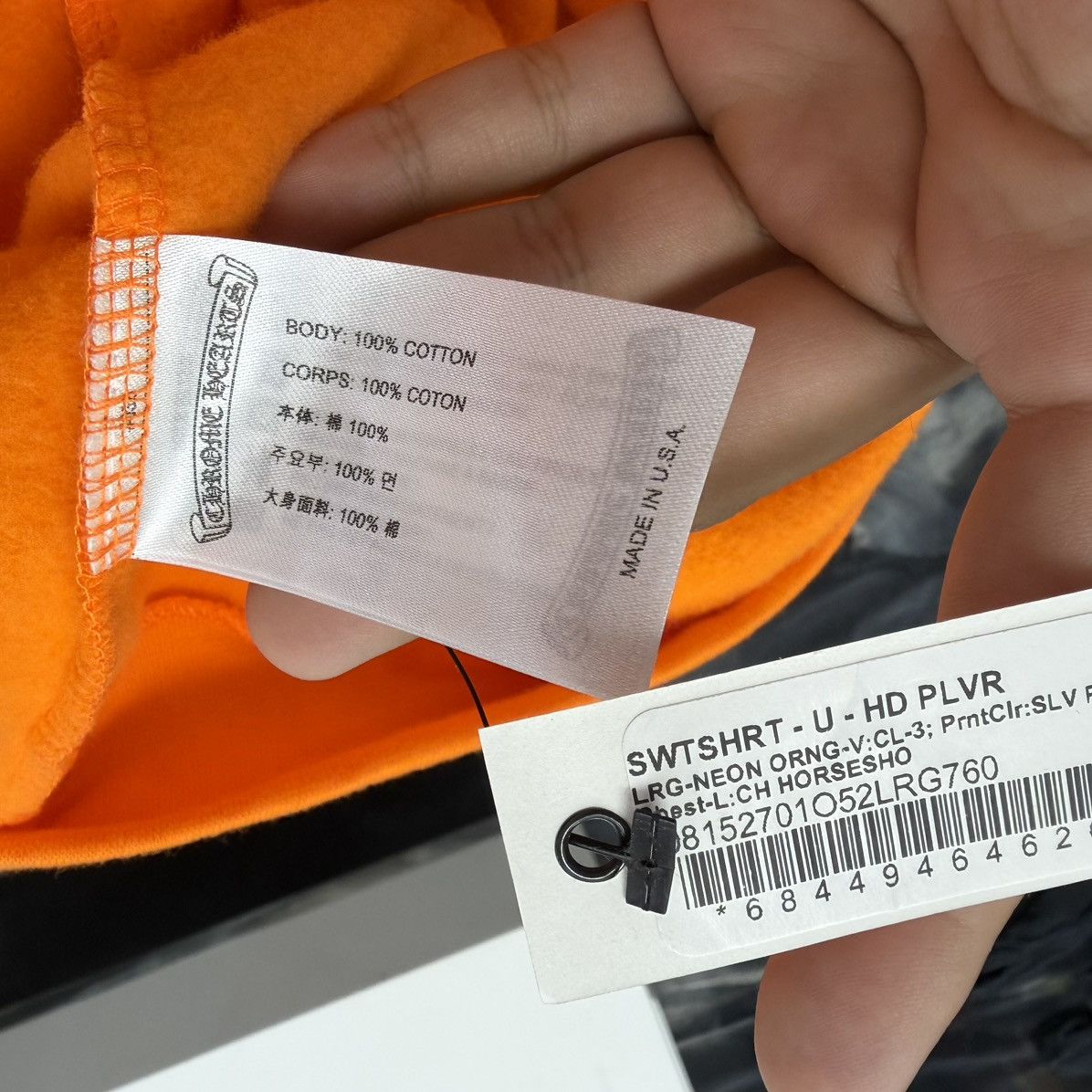 Chrome Hearts Chrome Hearts Miami Music Week Orange Hoodie Size US L / EU 52-54 / 3 - 6 Thumbnail