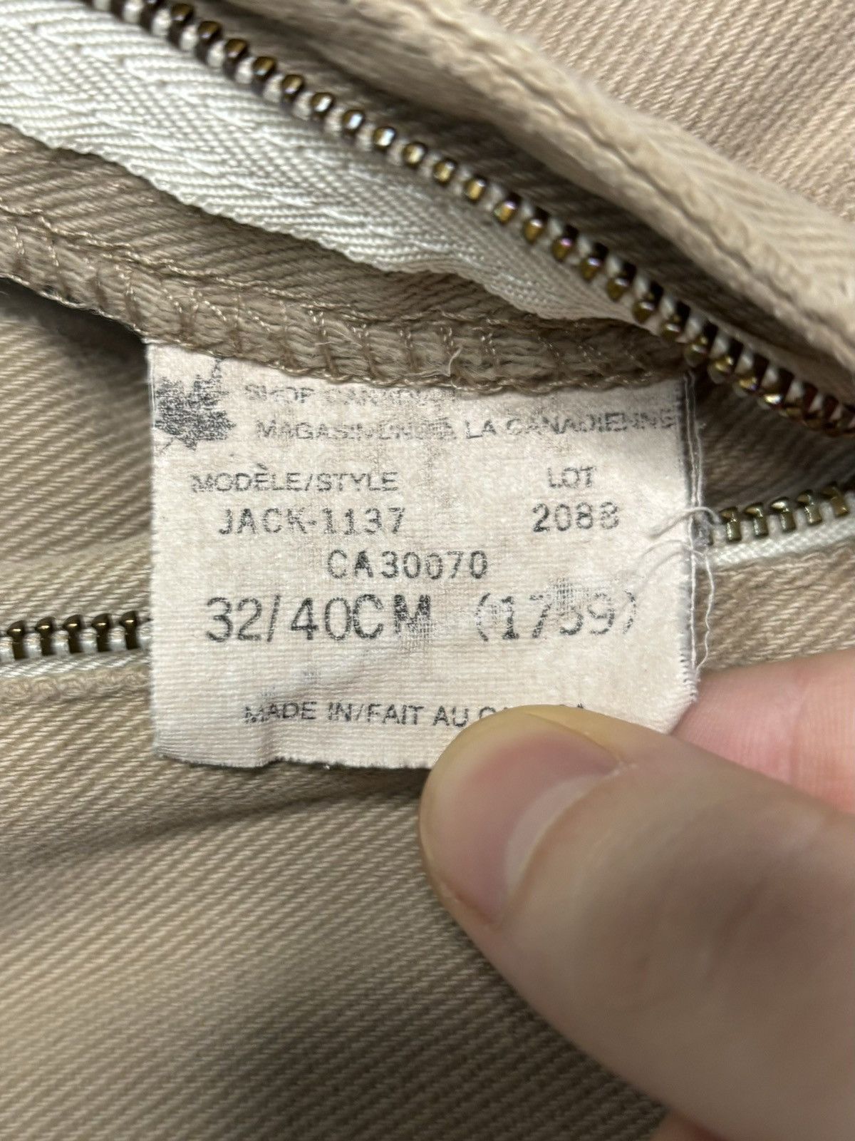 Vintage Vintage 1990s Beige Denim Jeans Size US 32 / EU 48 - 5 Thumbnail