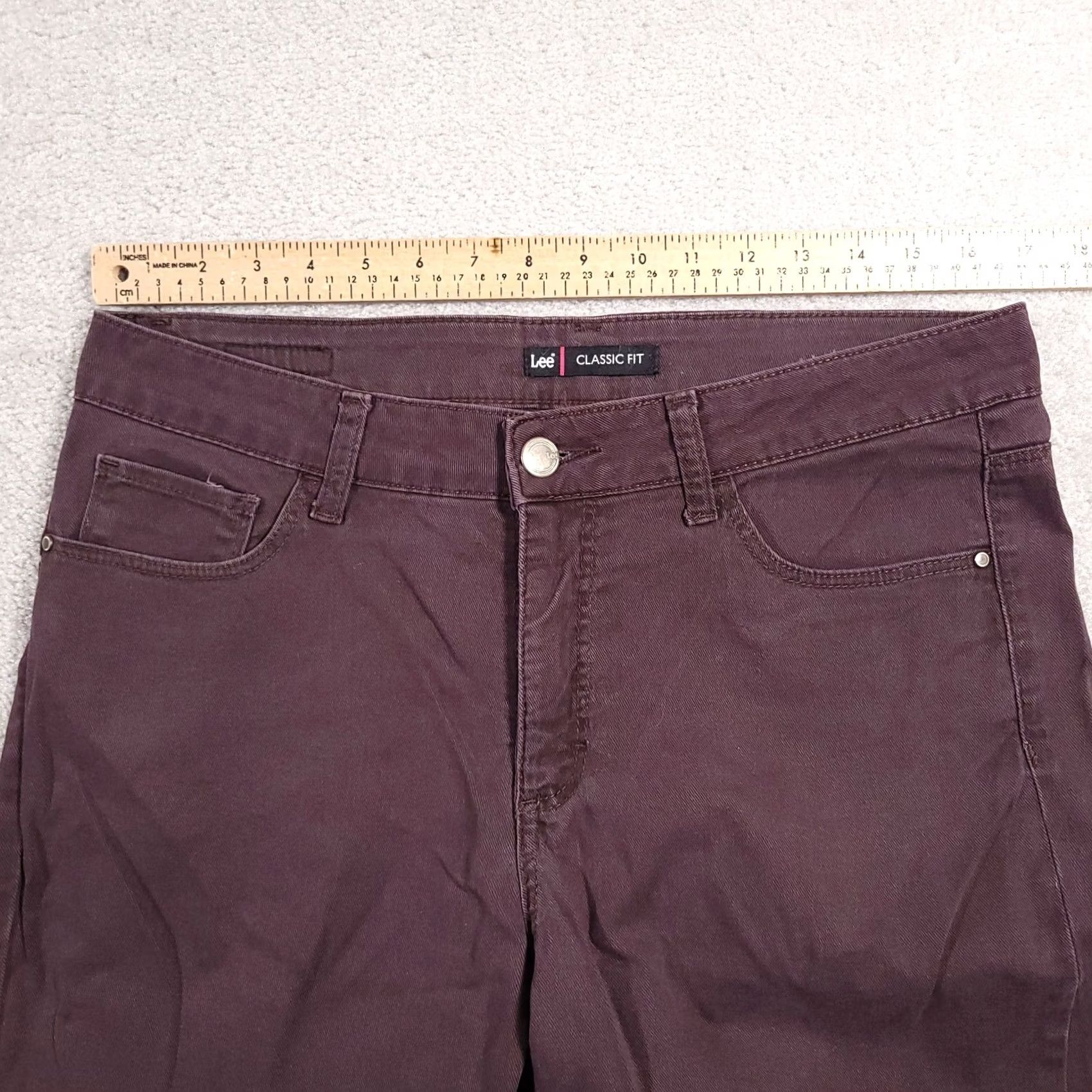 Lee VINTAGE Y2K Lee Brown Jeans Straight LegClassic Fit Women's 34X33 Size 24" / US 00 / IT 34 - 6 Thumbnail
